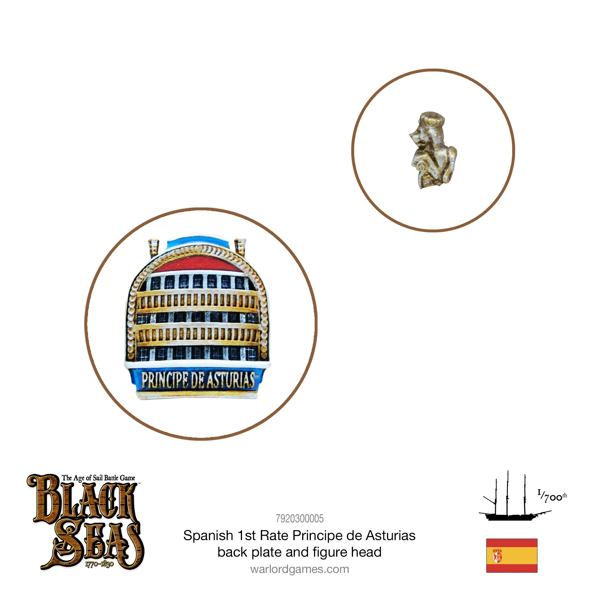 1st Rate with Principe de Asturias back plate and figure head - Image 2