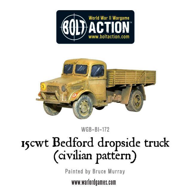 15cwt Bedford dropside truck (civilian pattern) - Image 2