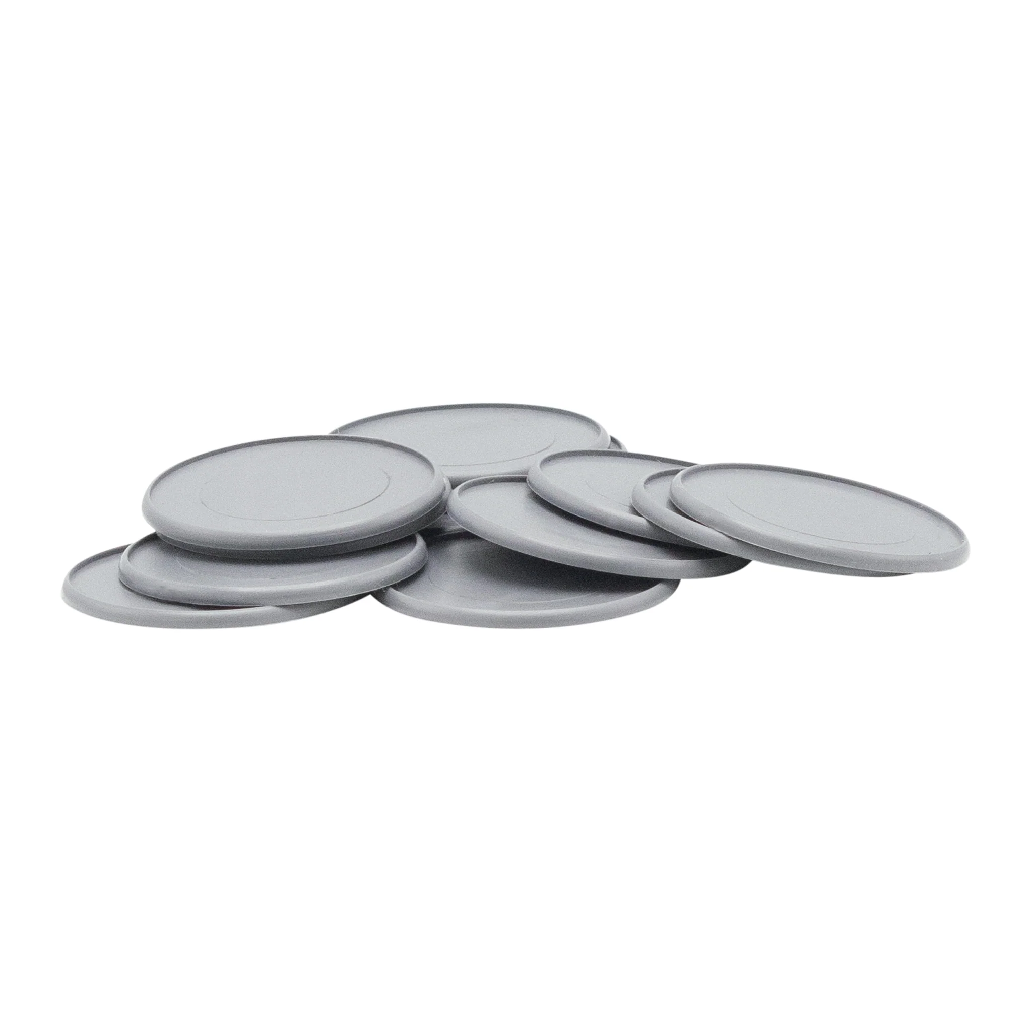 32mm plastic round lipped bases pack