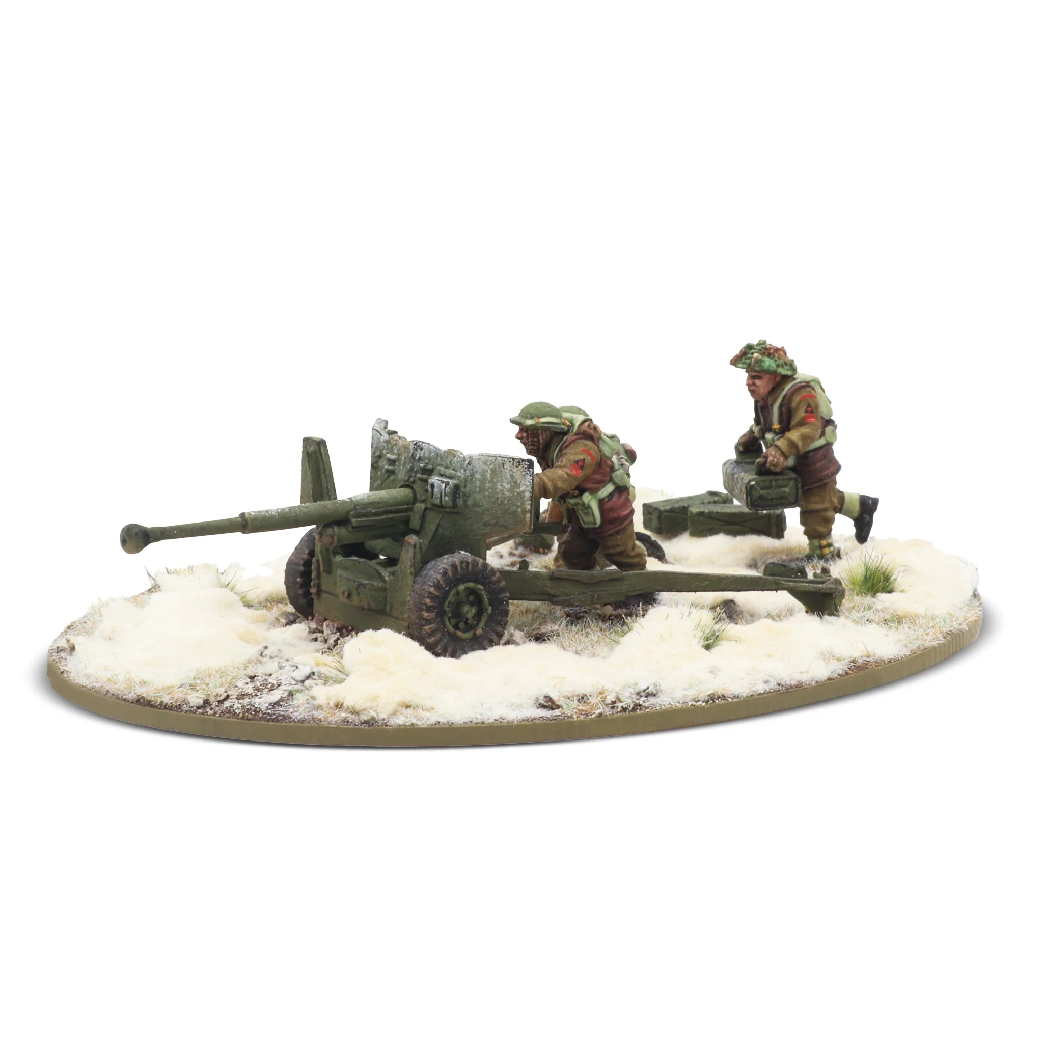 6 pdr anti-tank gun with British infantry (winter) crew - Image 2