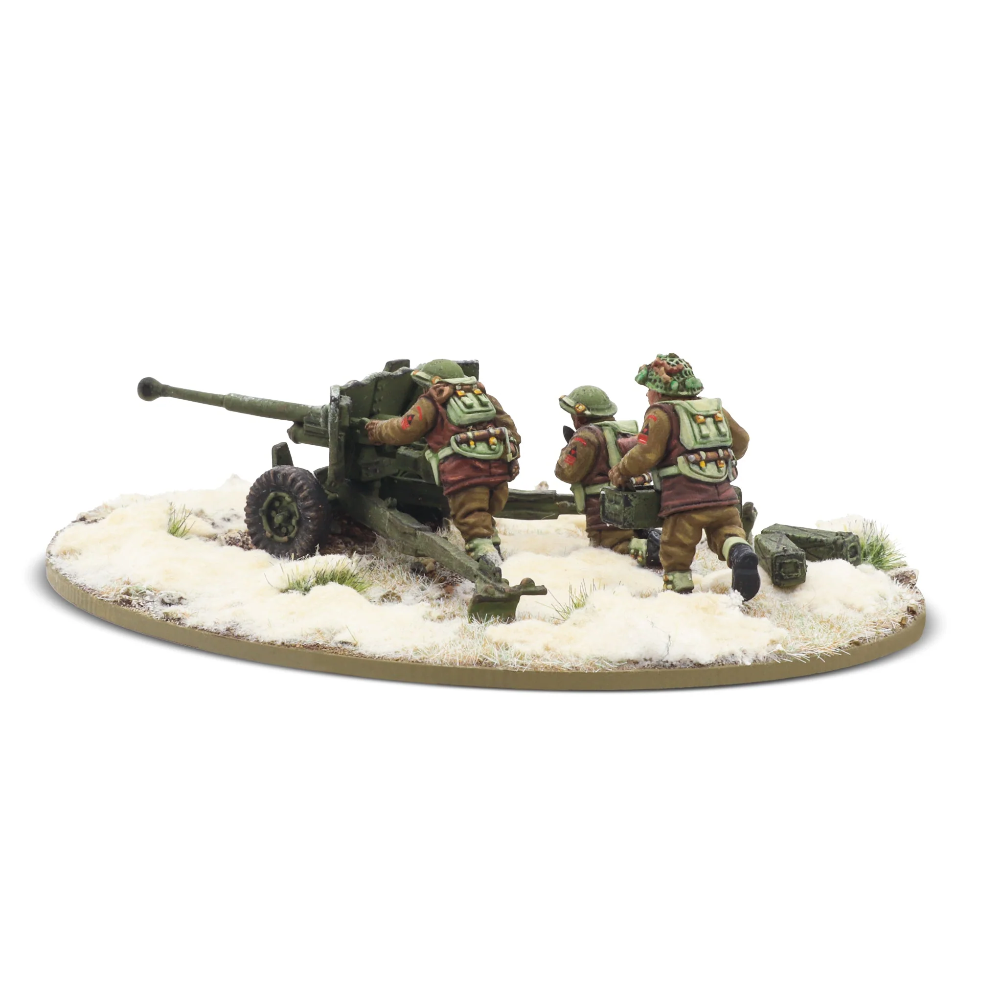 6 pdr anti-tank gun with British infantry (winter) crew - Image 3