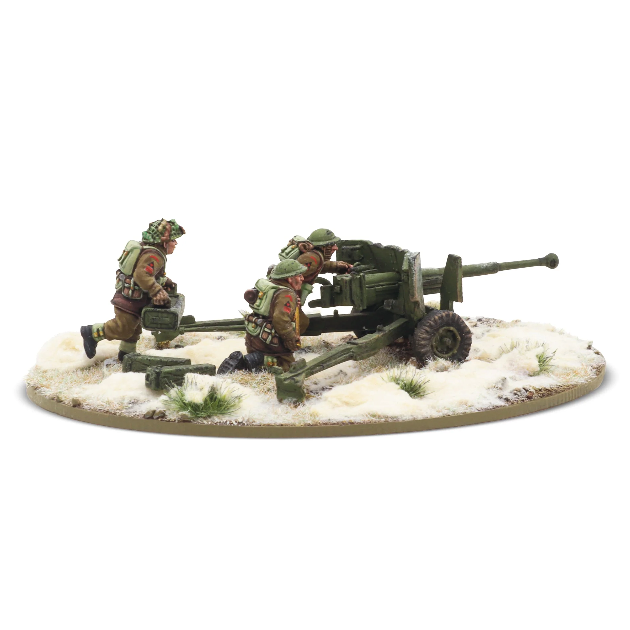 6 pdr anti-tank gun with British infantry (winter) crew - Image 4