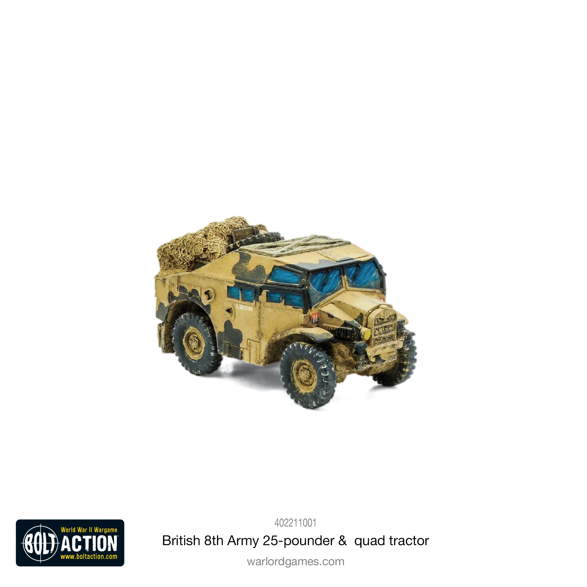 8th Army 25 pounder Light Artillery, Quad & Limber - Image 4