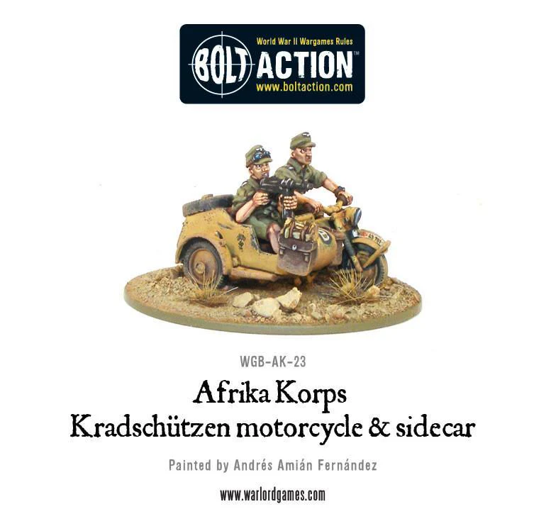 Afrika Korps Kradschutzen motorcycle and sidecar - Image 2