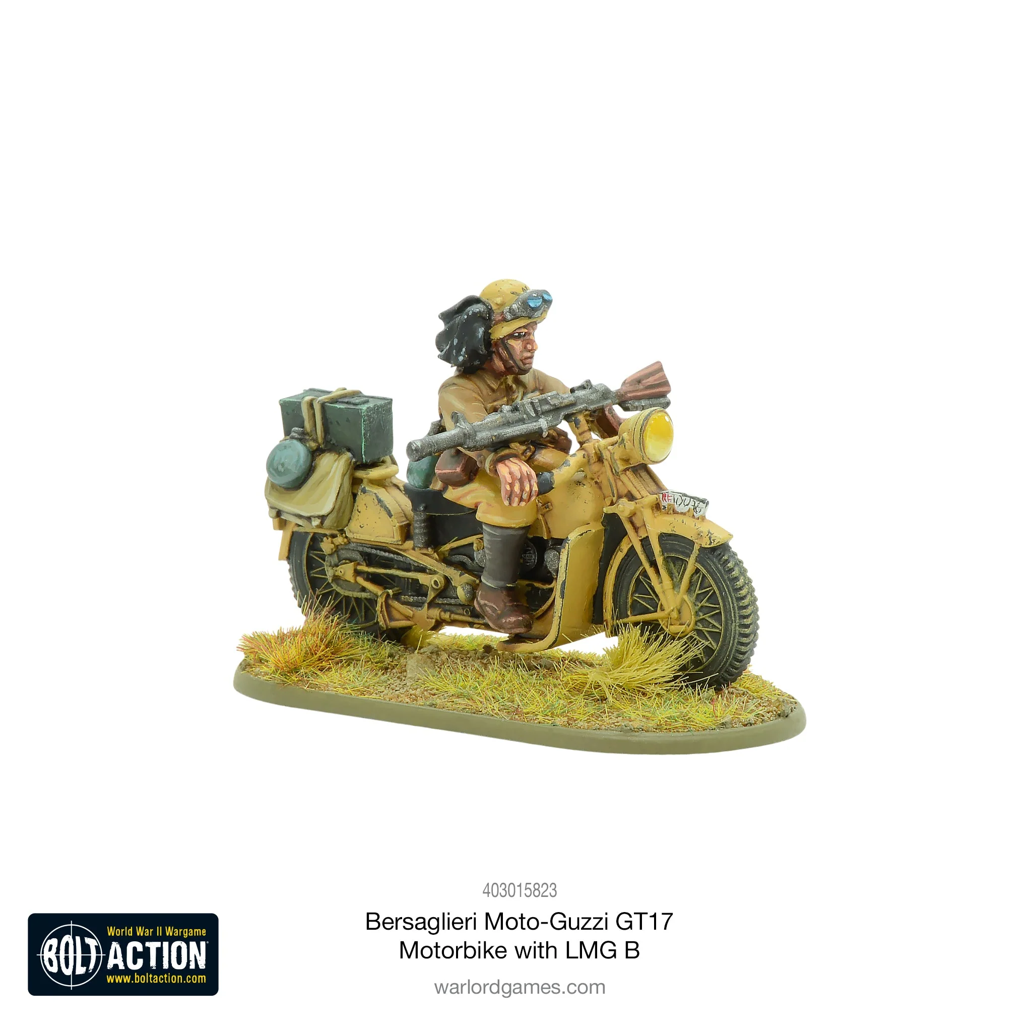 Bersaglieri Moto-Guzzi GT17 Motorbike with LMG B - Image 2