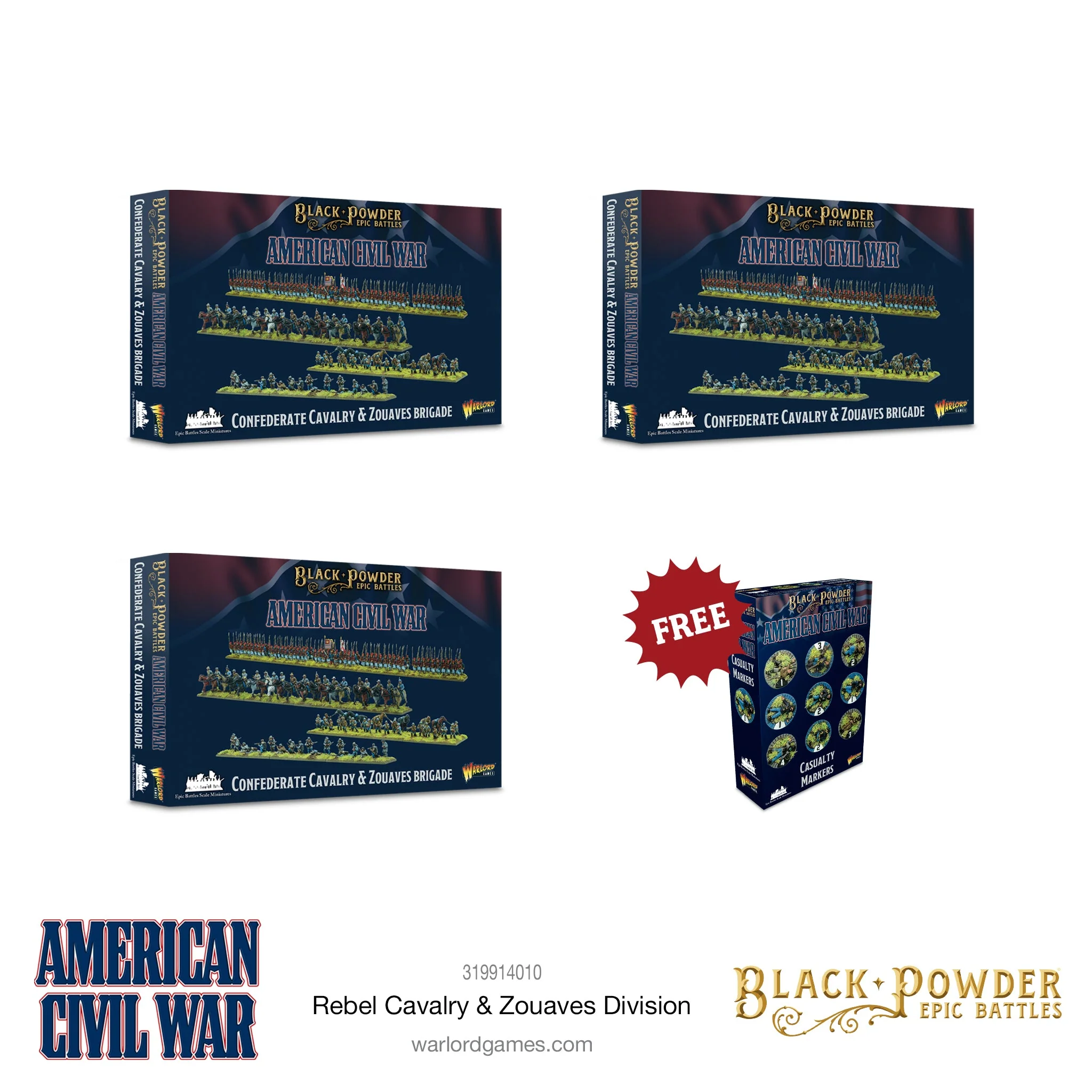 Black Powder Epic Battles - American Civil War Rebel Cavalry & Zouaves Division - Image 2