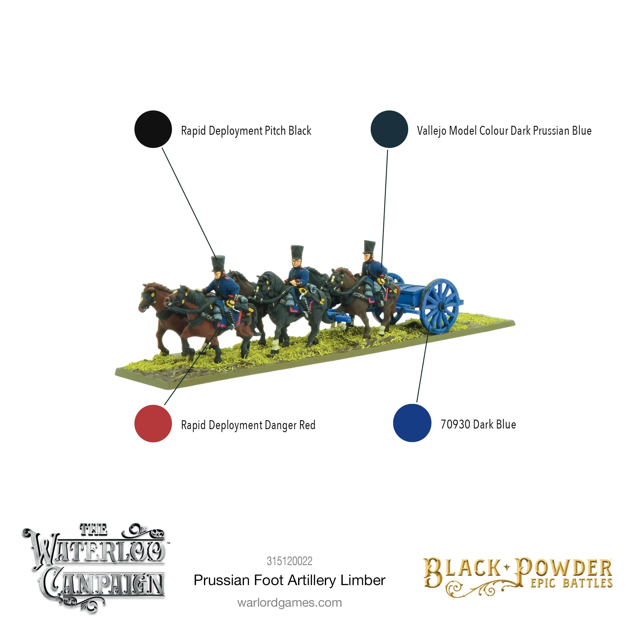 Black Powder Epic Battles: Napoleonic Prussian Foot Artillery Limber - Image 4
