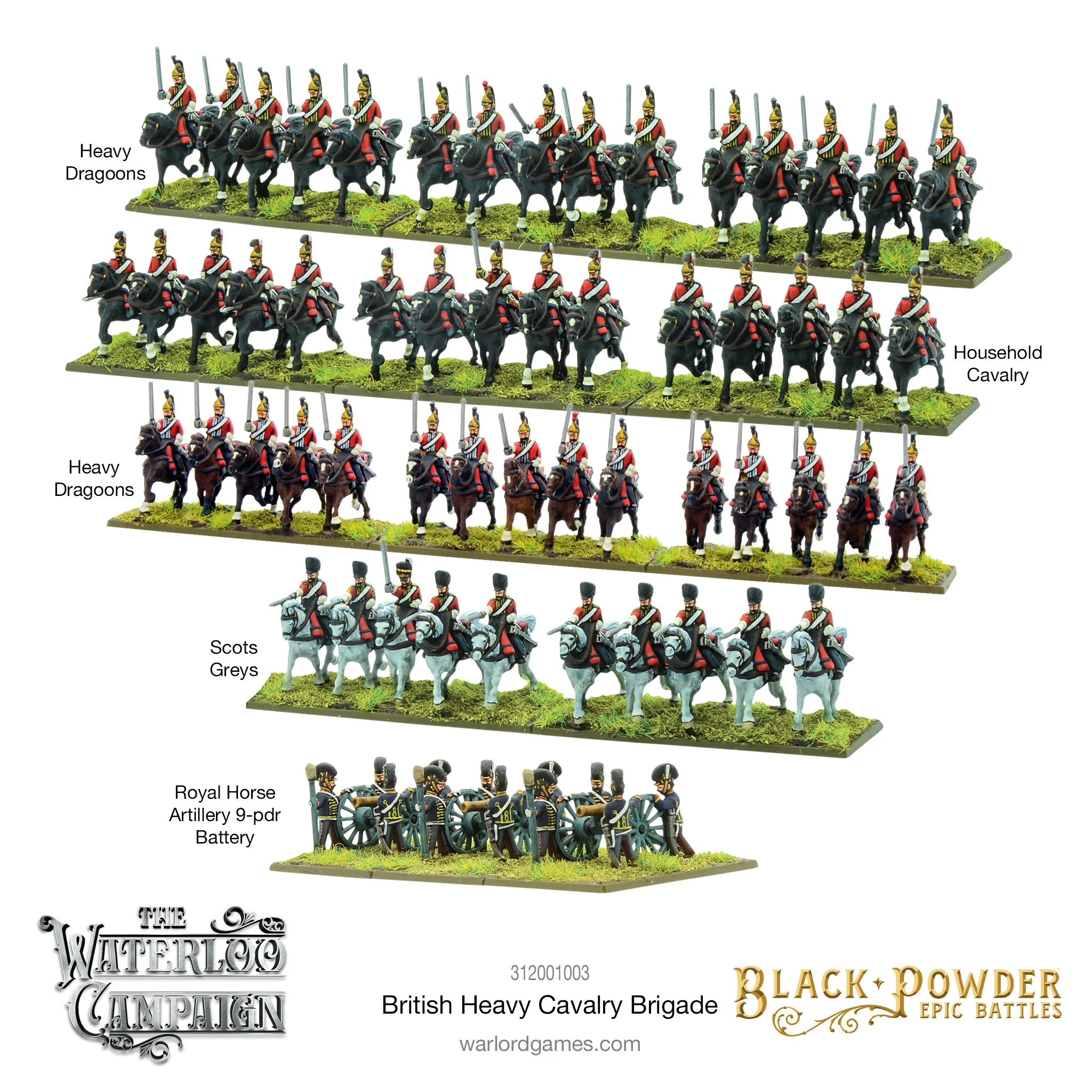 Black Powder Epic Battles: Waterloo - British Heavy Cavalry Brigade - Image 2