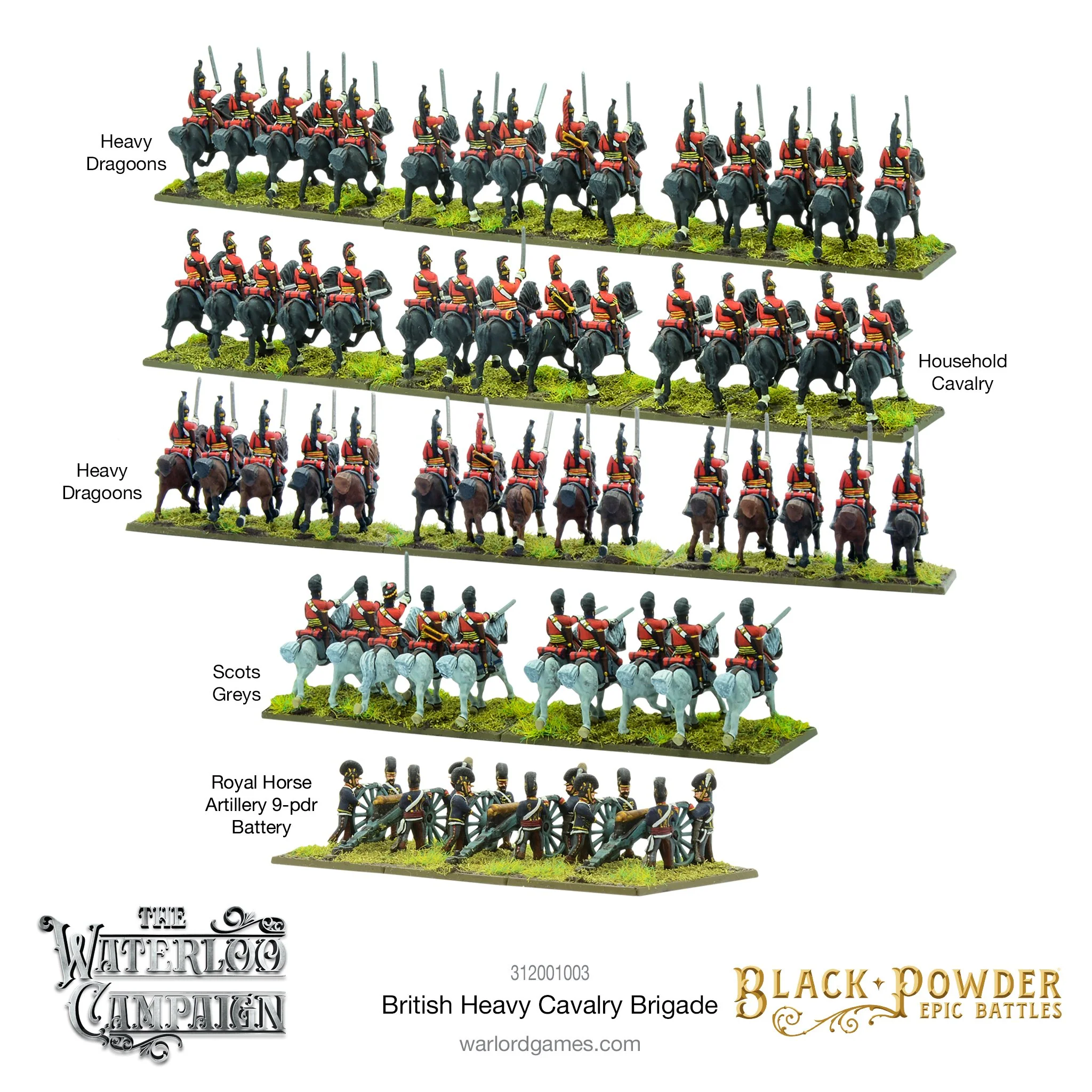 Black Powder Epic Battles: Waterloo - British Heavy Cavalry Brigade - Image 3