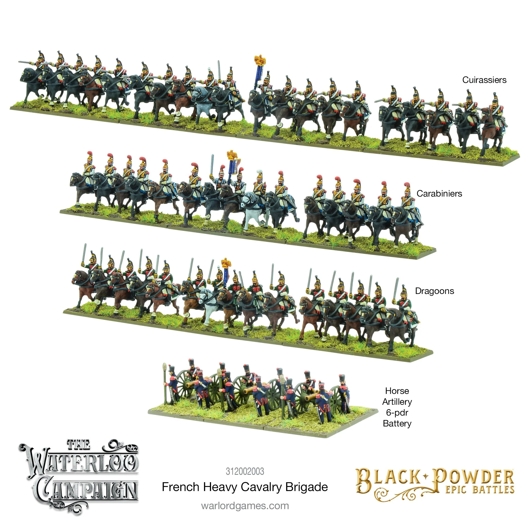 Black Powder Epic Battles: Waterloo - French Heavy Cavalry Brigade - Image 2