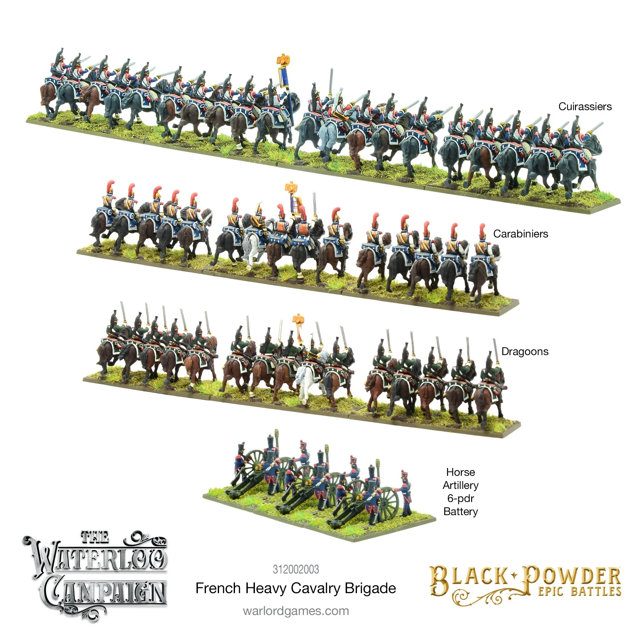 Black Powder Epic Battles: Waterloo - French Heavy Cavalry Brigade - Image 3