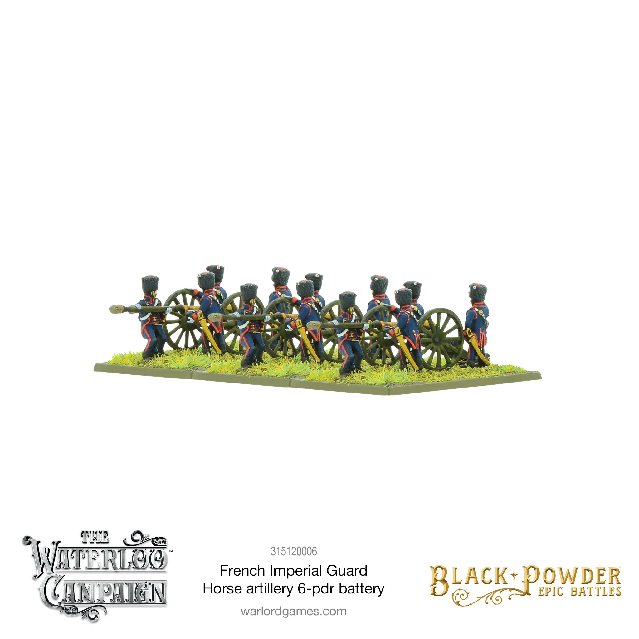 Black Powder Epic Battles: Waterloo - French Imperial Guard Horse artillery 6-pdr battery - Image 2