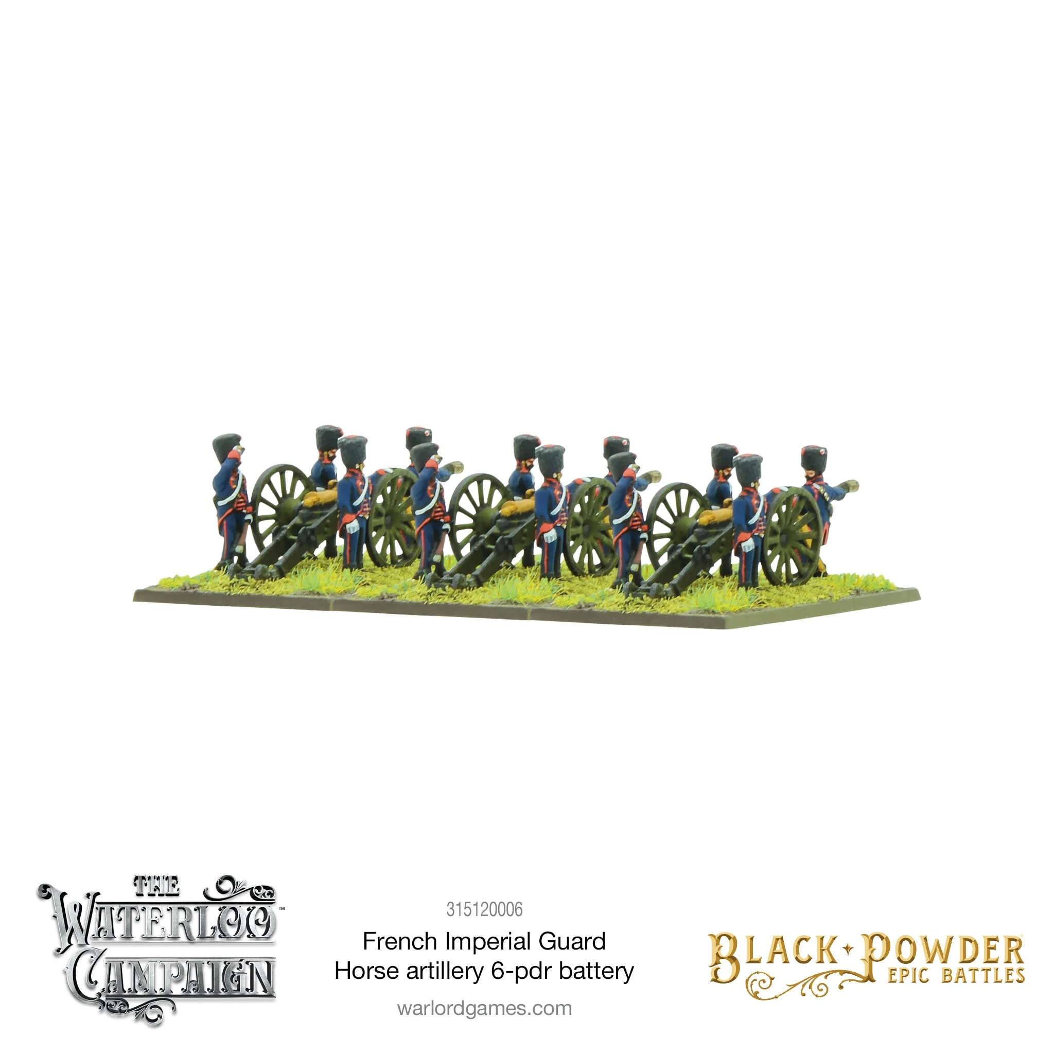 Black Powder Epic Battles: Waterloo - French Imperial Guard Horse artillery 6-pdr battery - Image 3