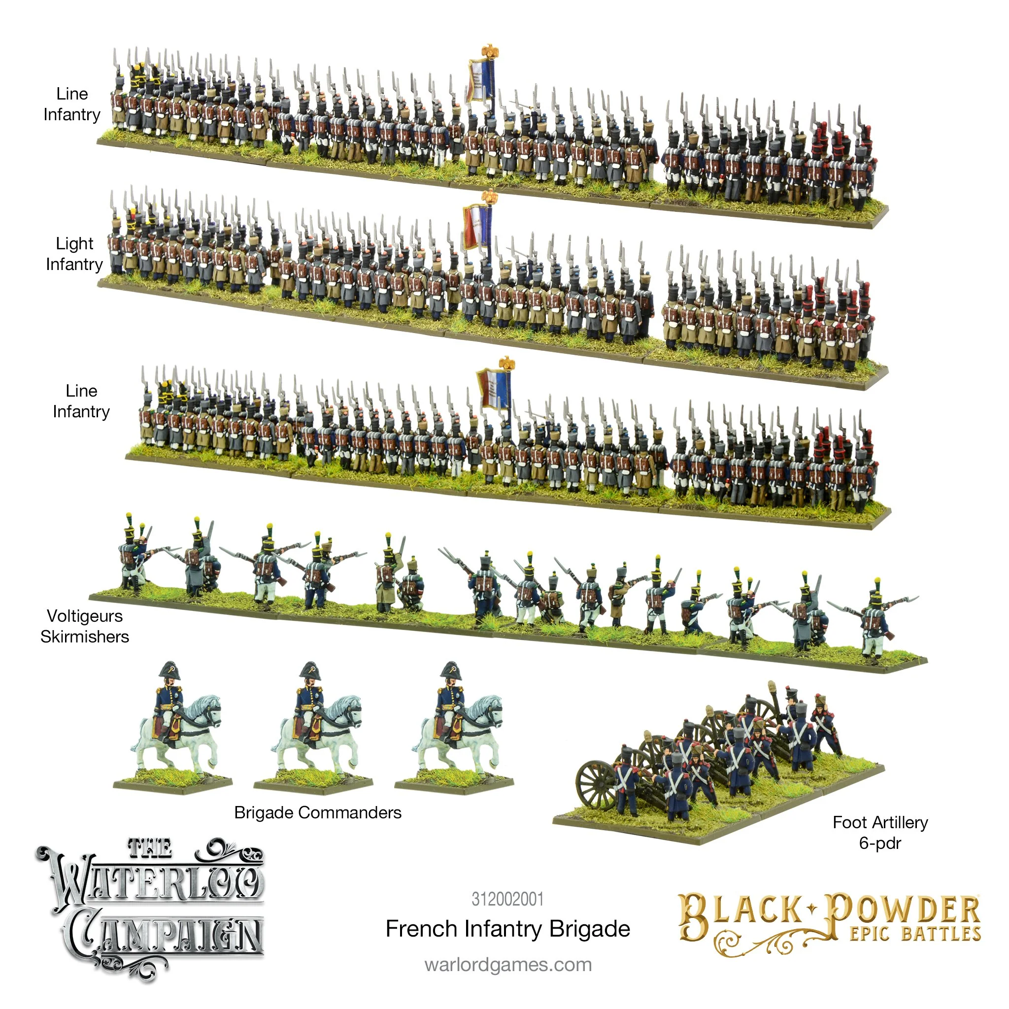 Black Powder Epic Battles: Waterloo - French Infantry Brigade - Image 2