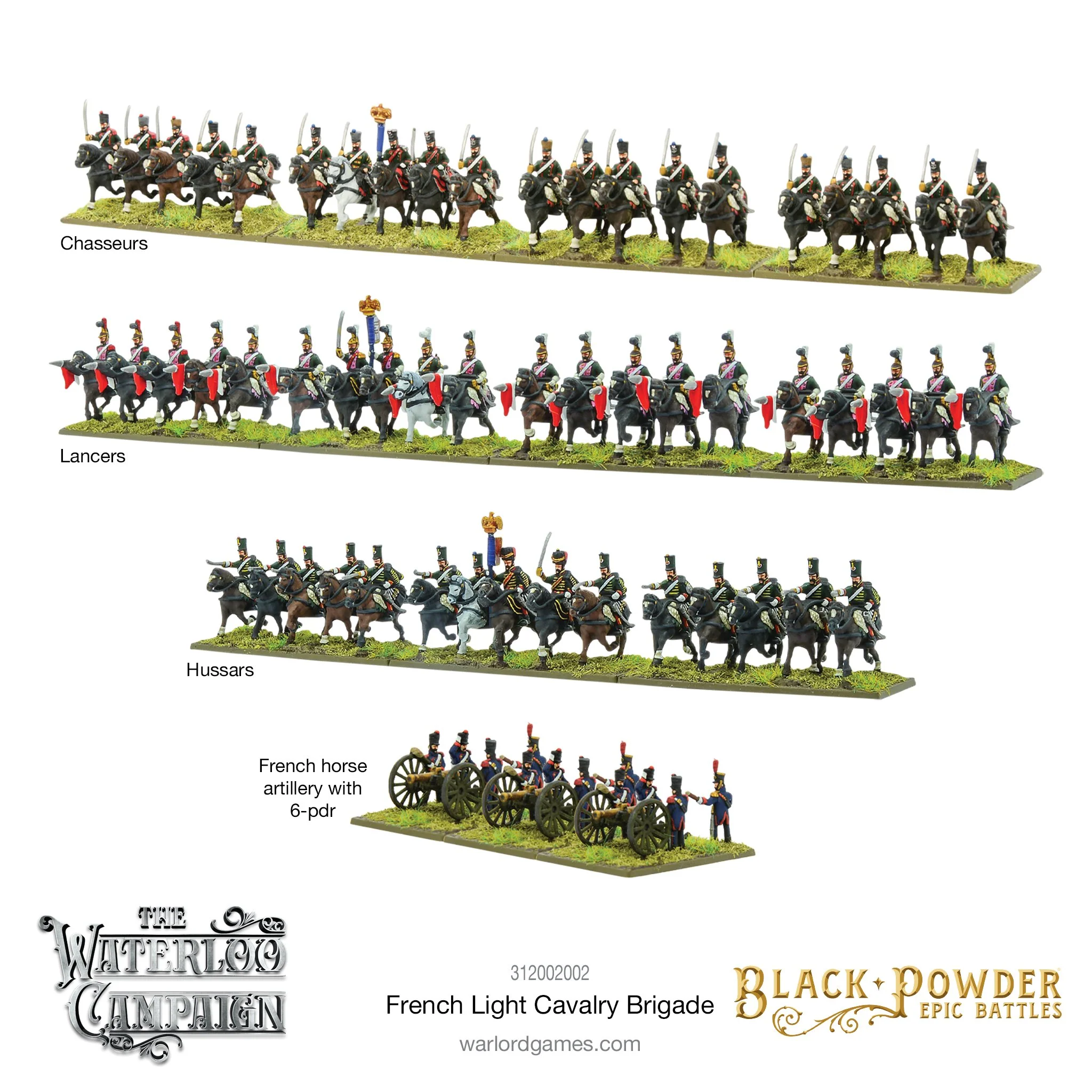 Black Powder Epic Battles: Waterloo - French Light Cavalry Brigade - Image 2
