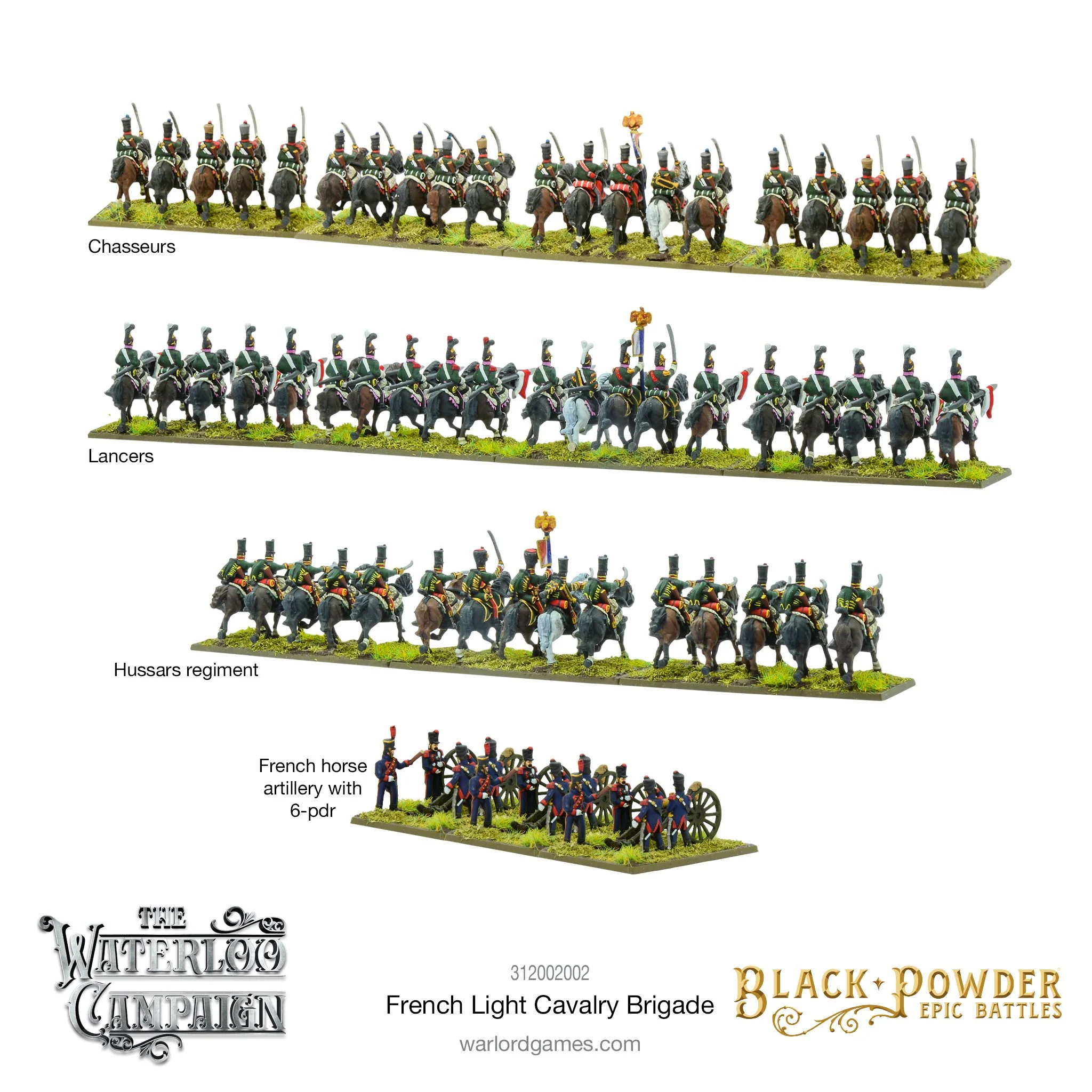 Black Powder Epic Battles: Waterloo - French Light Cavalry Brigade - Image 3