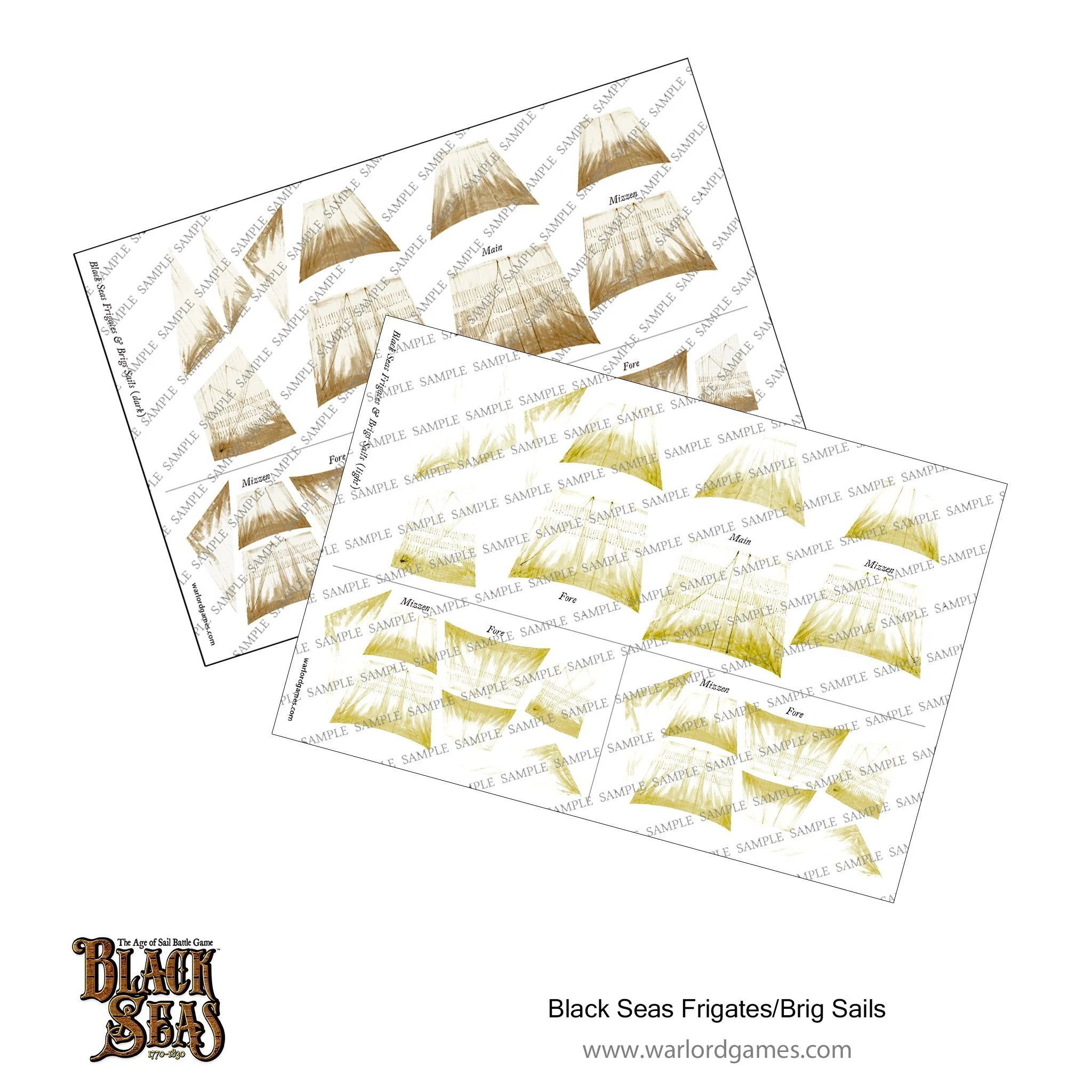 Black Seas Frigate/Brig Sails (light + dark)