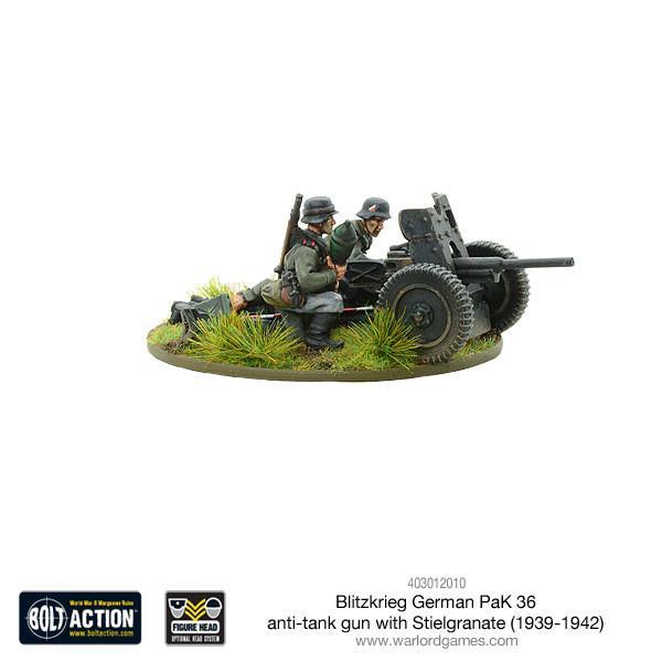 Blitzkrieg German Pak 36 anti-tank gun with stielgranate - Image 4