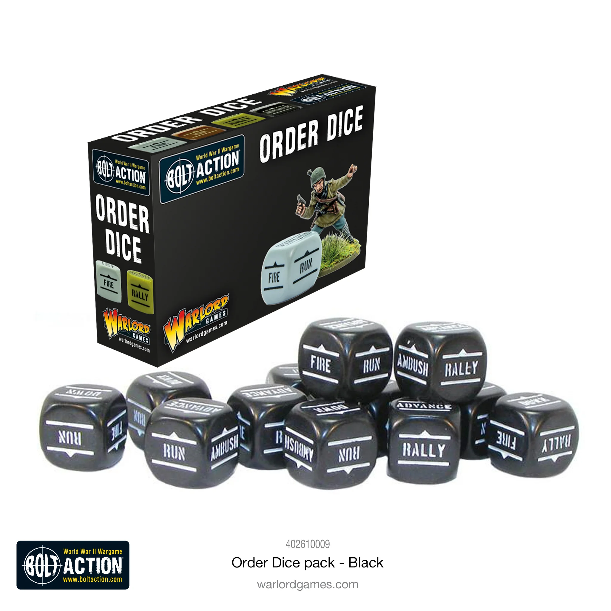 Bolt Action: Order Dice Pack - Black