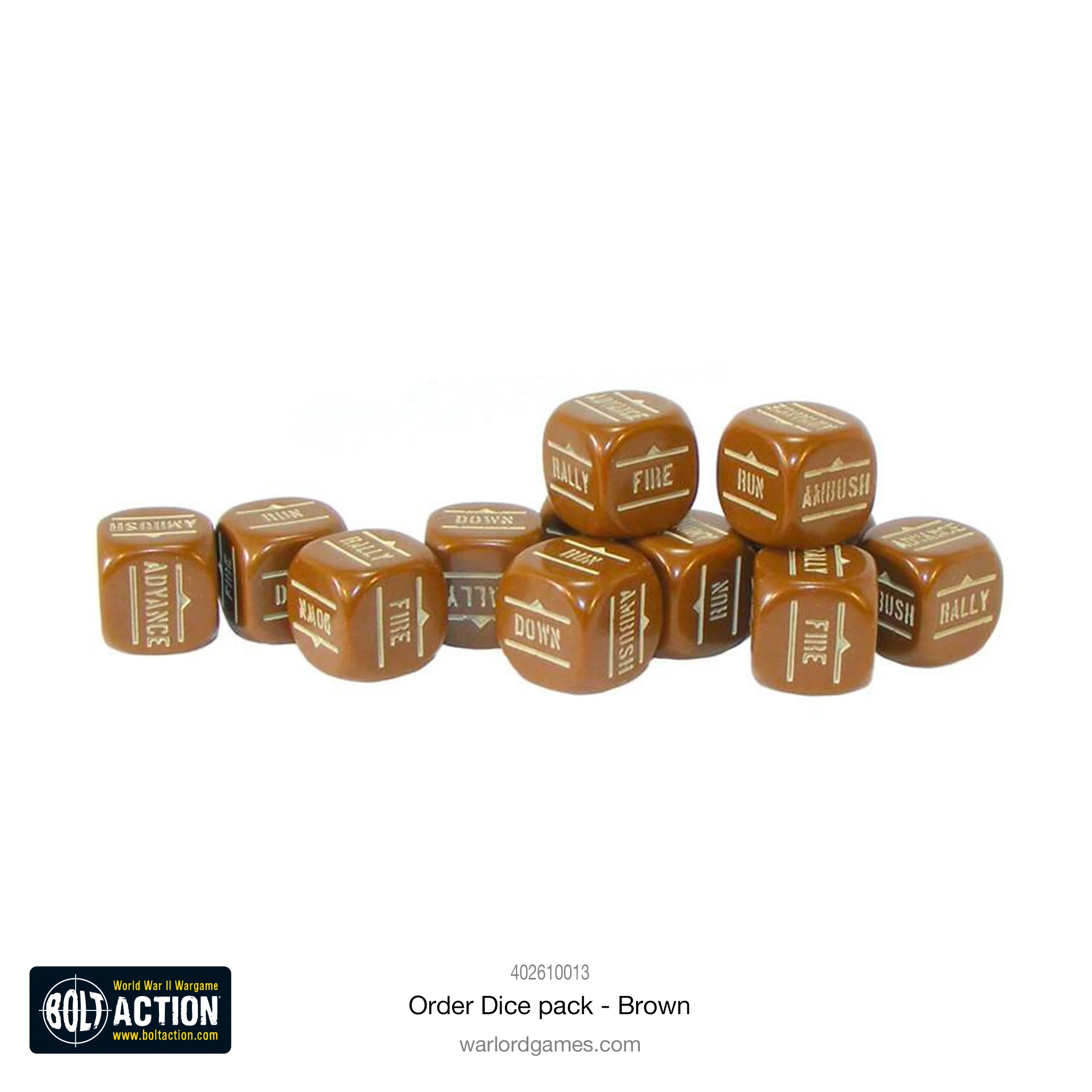 Bolt Action: Orders Dice Pack - Brown - Image 2