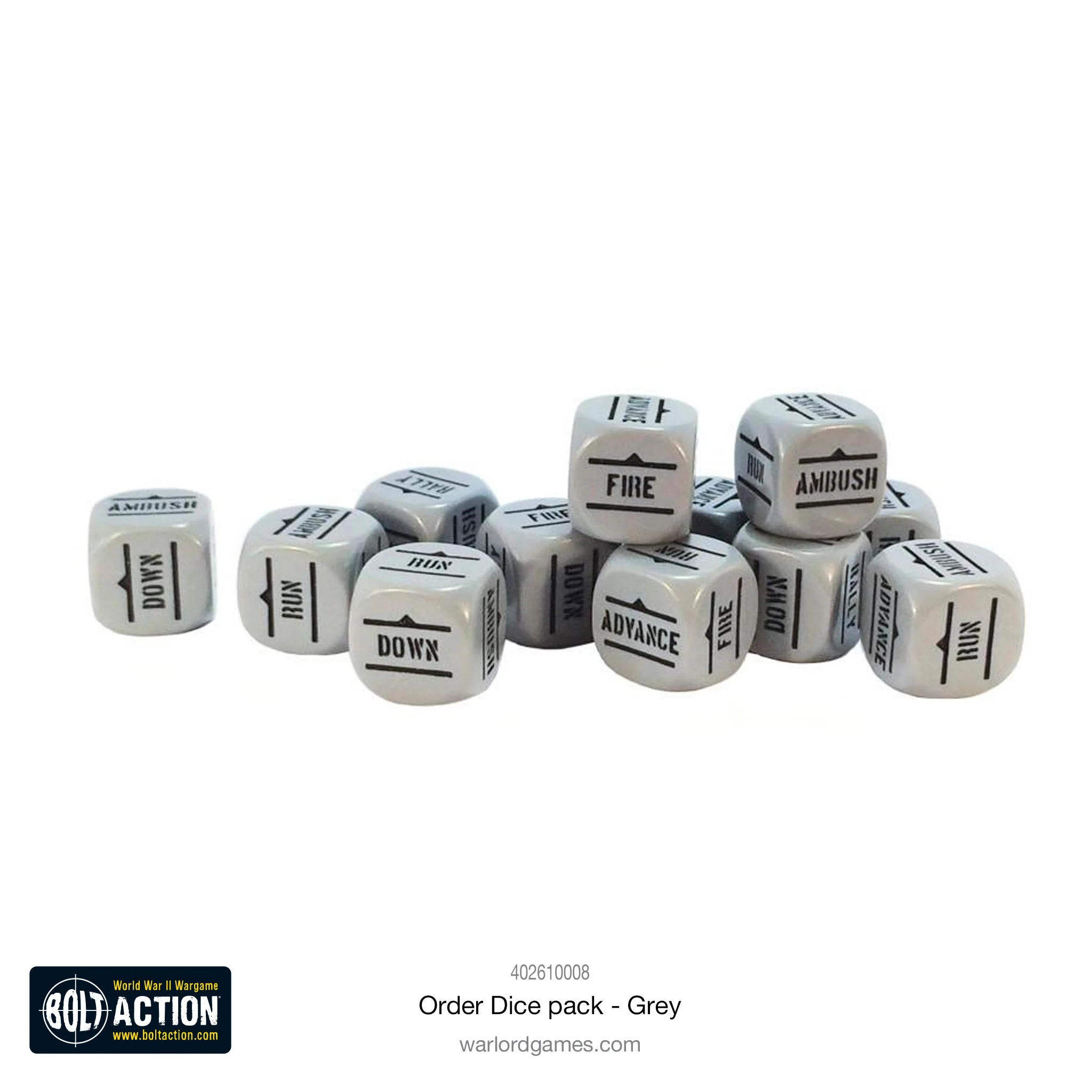 Bolt Action: Orders Dice Pack - Grey - Image 2