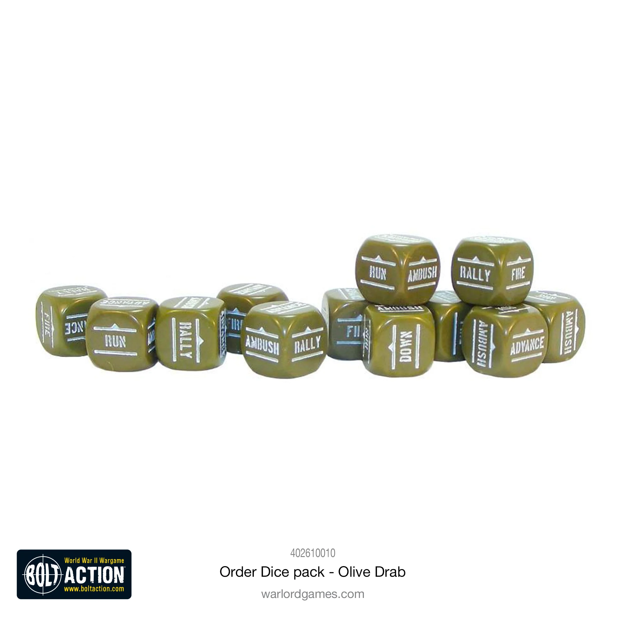 Bolt Action: Orders Dice Pack - Olive Drab - Image 2