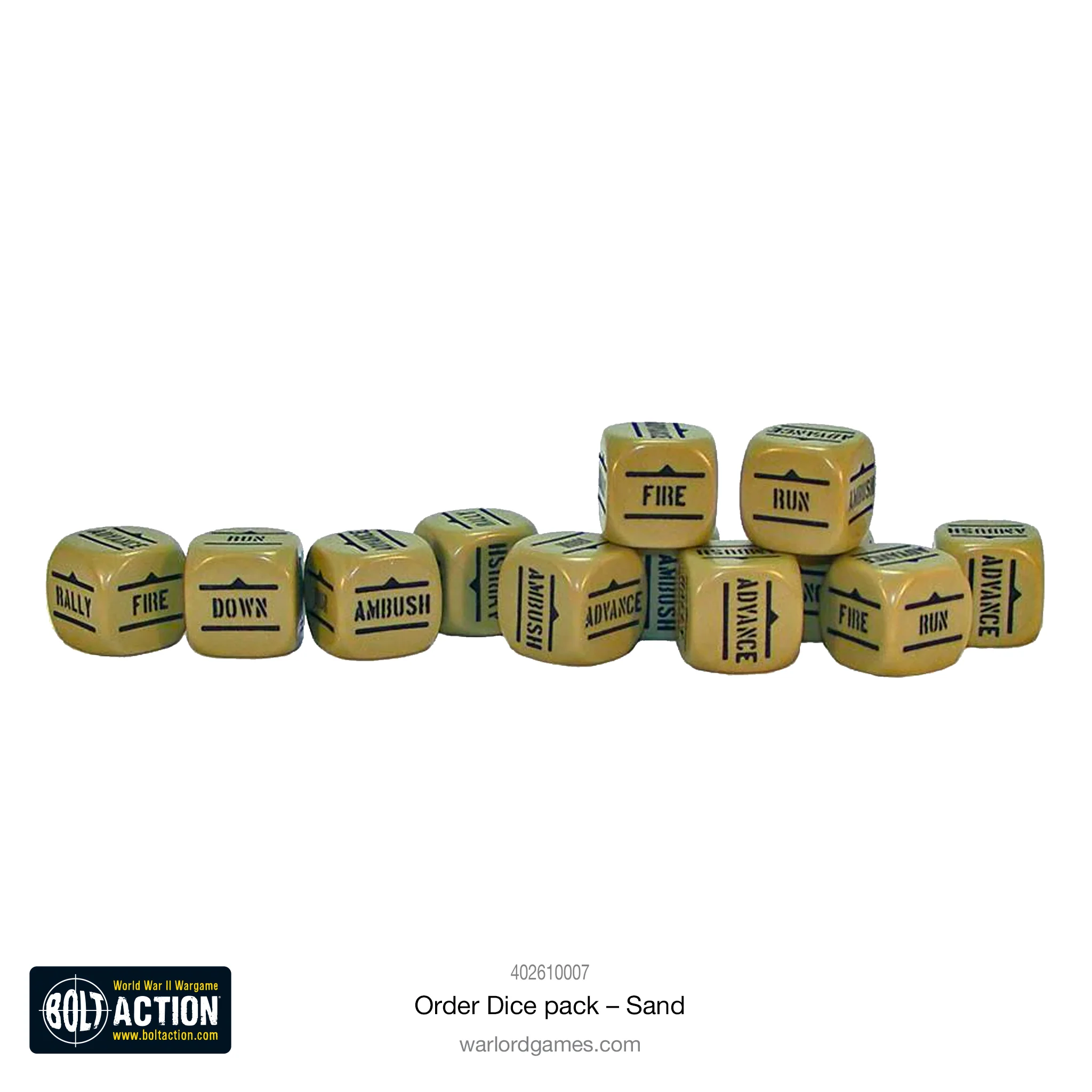 Bolt Action: Orders Dice Pack - Sand - Image 2