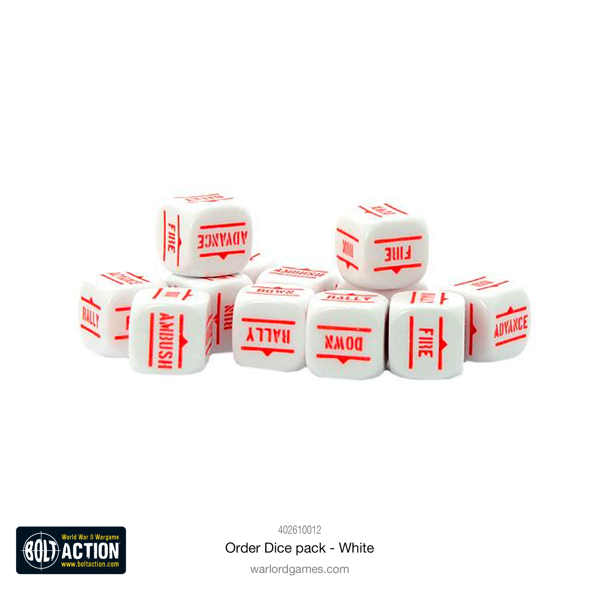 Bolt Action: Orders Dice Pack - White - Image 2