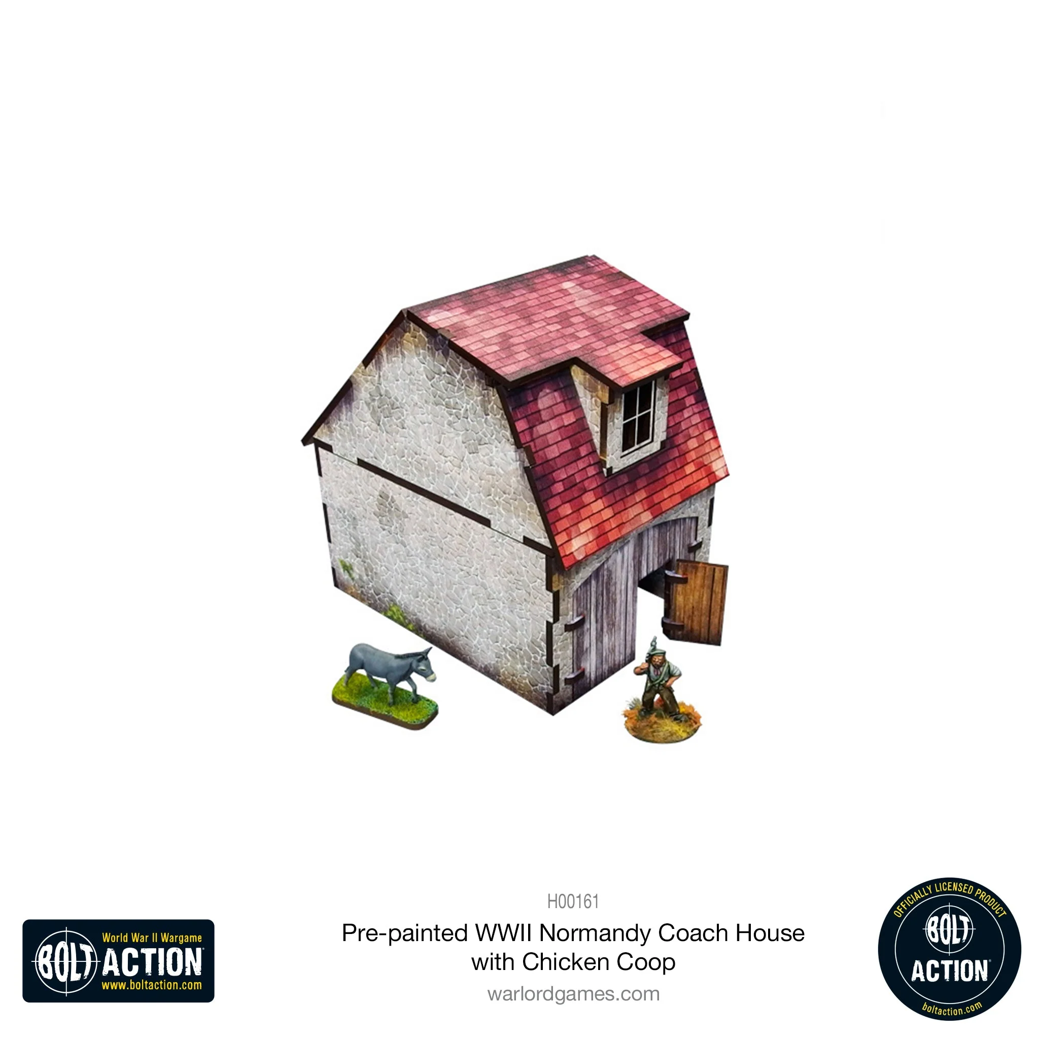 Bolt Action: Pre-painted WWII Normandy Coach House with Chicken Coop - Image 2