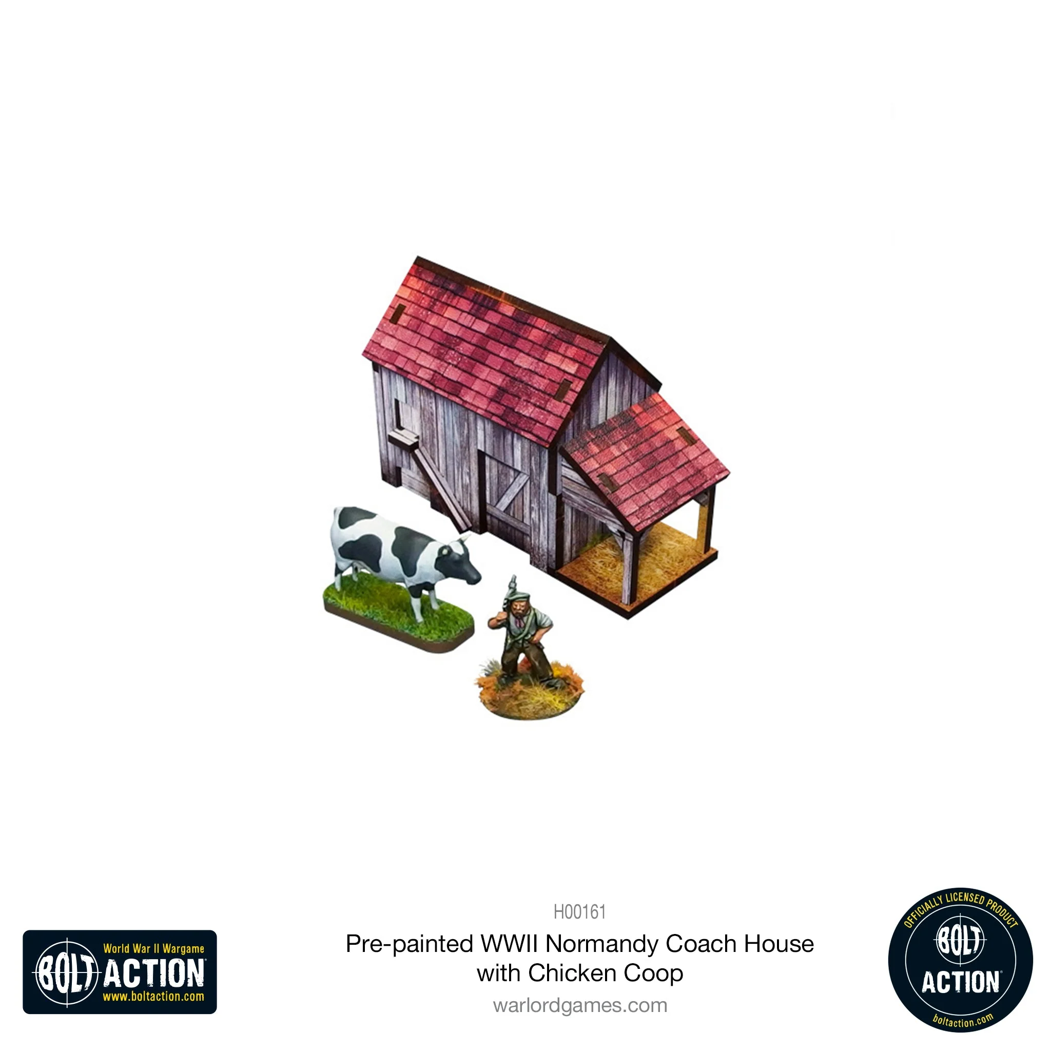 Bolt Action: Pre-painted WWII Normandy Coach House with Chicken Coop - Image 5