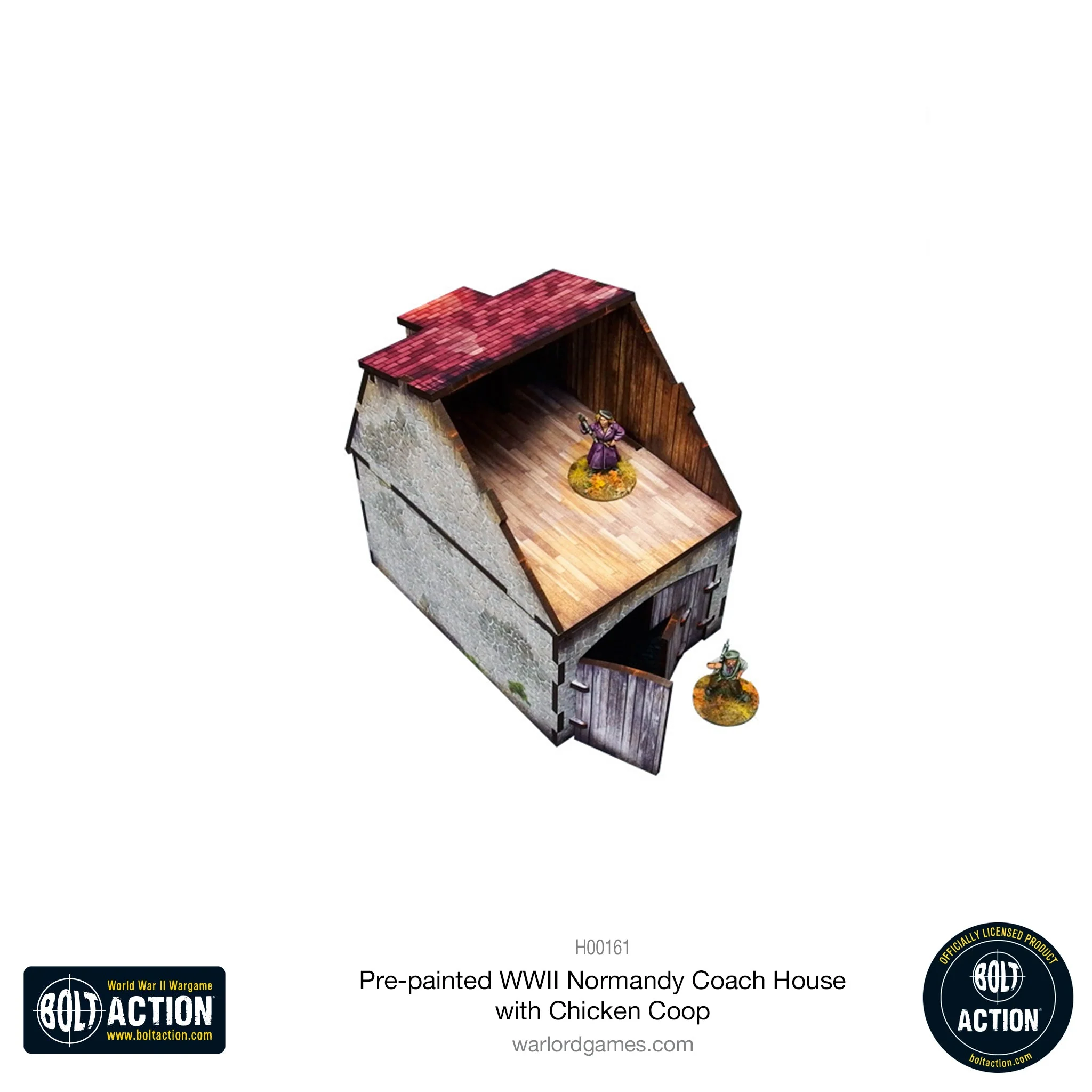 Bolt Action: Pre-painted WWII Normandy Coach House with Chicken Coop - Image 6