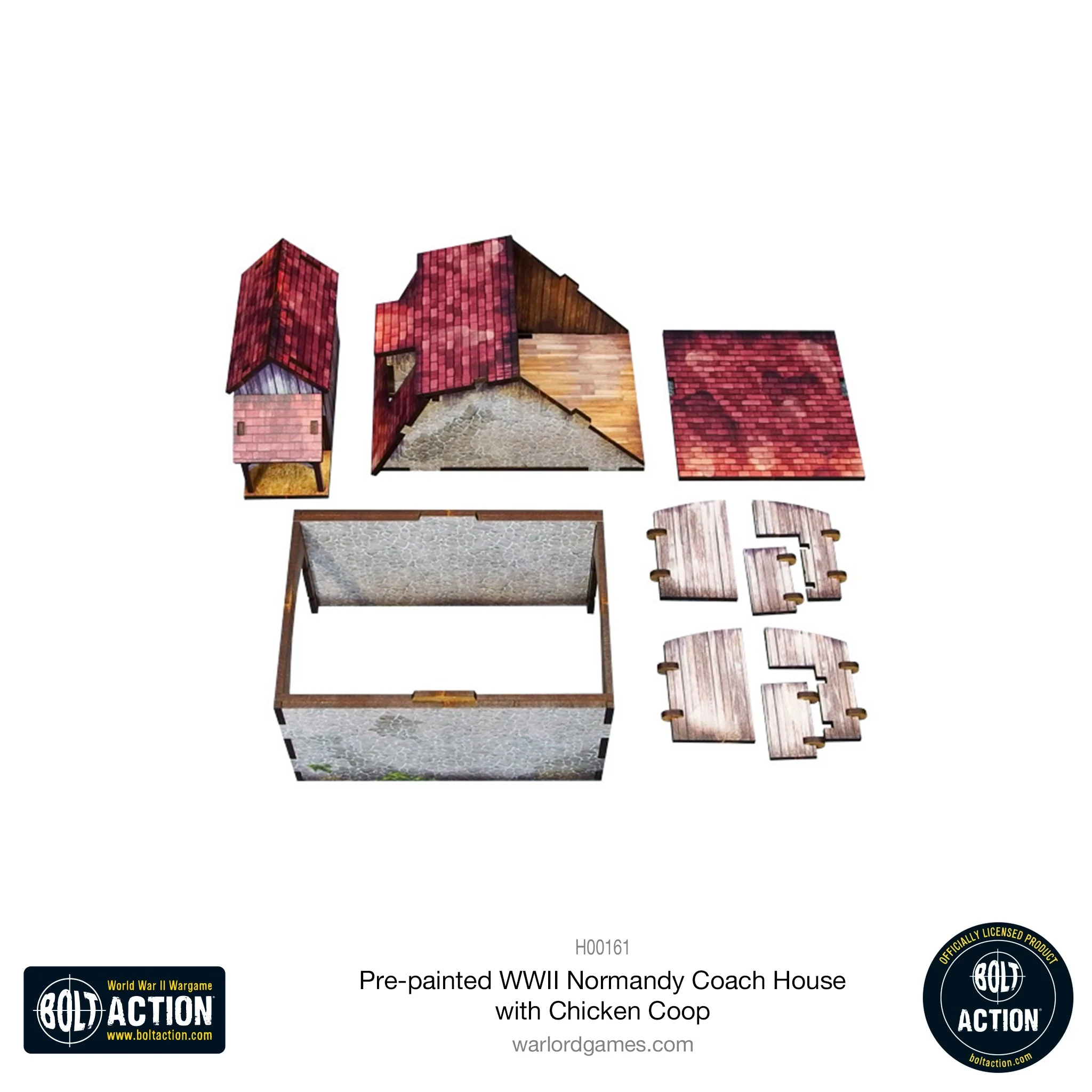 Bolt Action: Pre-painted WWII Normandy Coach House with Chicken Coop - Image 8