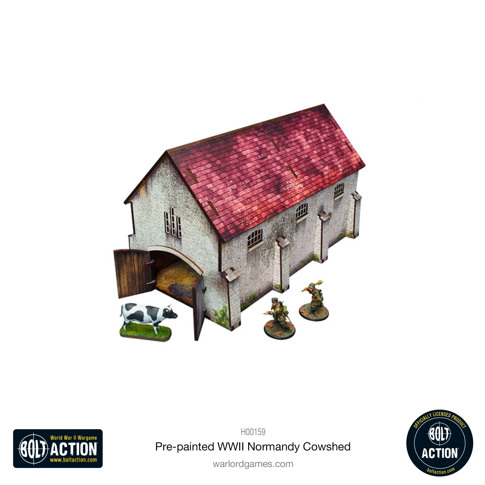 Bolt Action: Pre-painted WWII Normandy Cowshed - Image 2