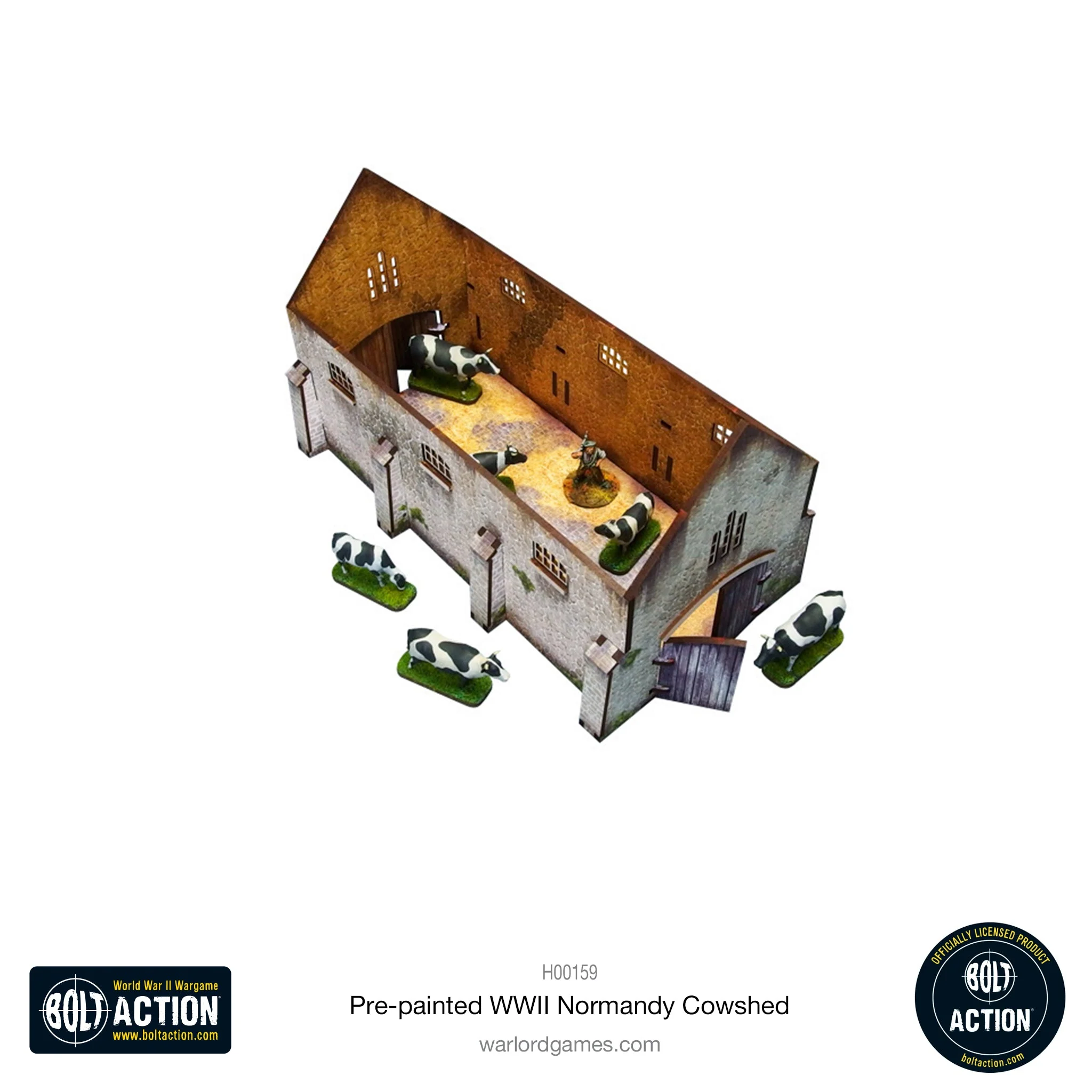 Bolt Action: Pre-painted WWII Normandy Cowshed - Image 3