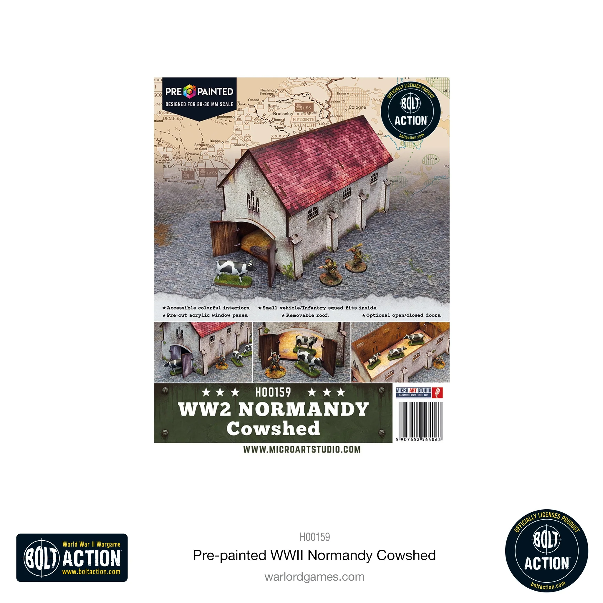 Bolt Action: Pre-painted WWII Normandy Cowshed - Image 5