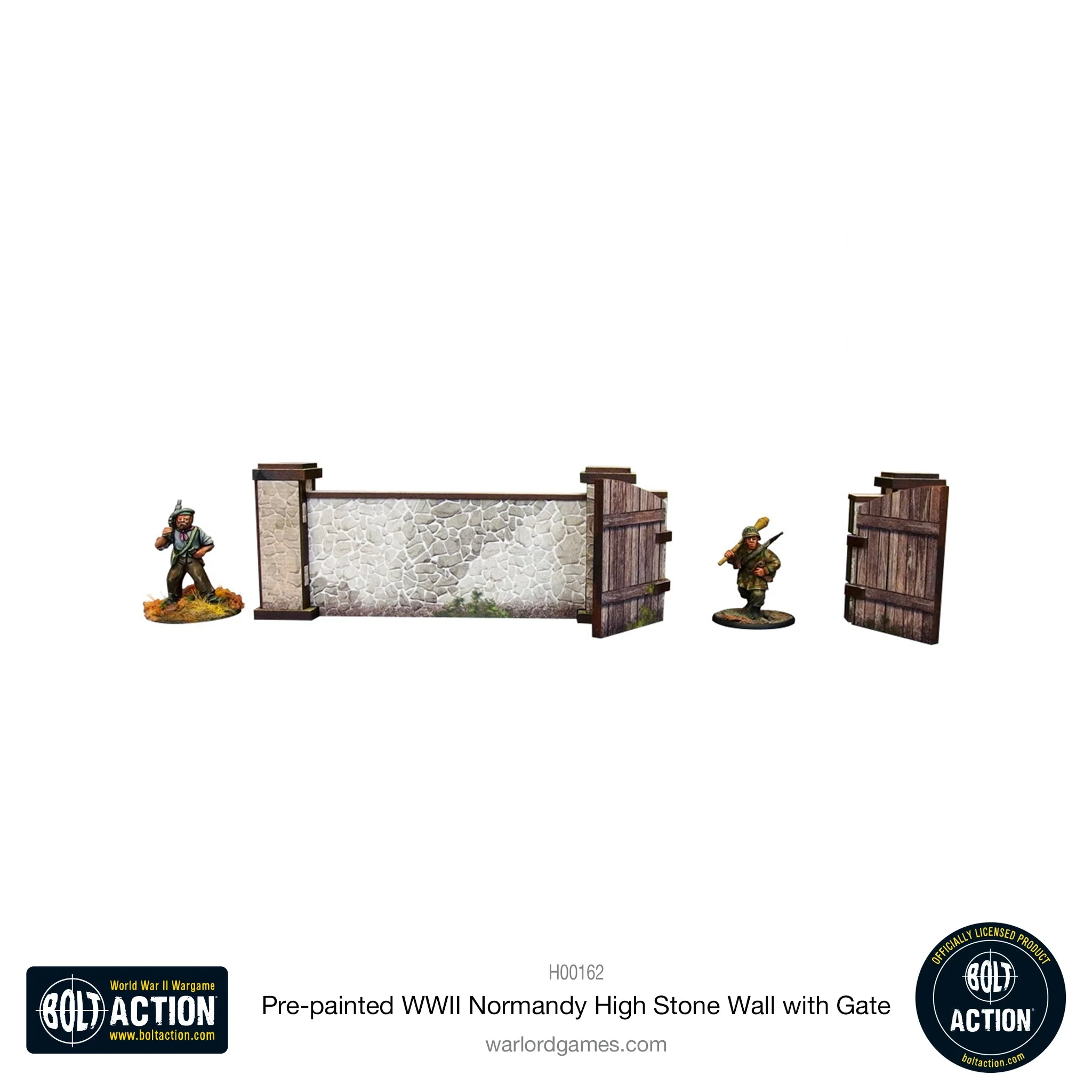 Bolt Action: Pre-painted WWII Normandy High Stone Wall with Gate - Image 5