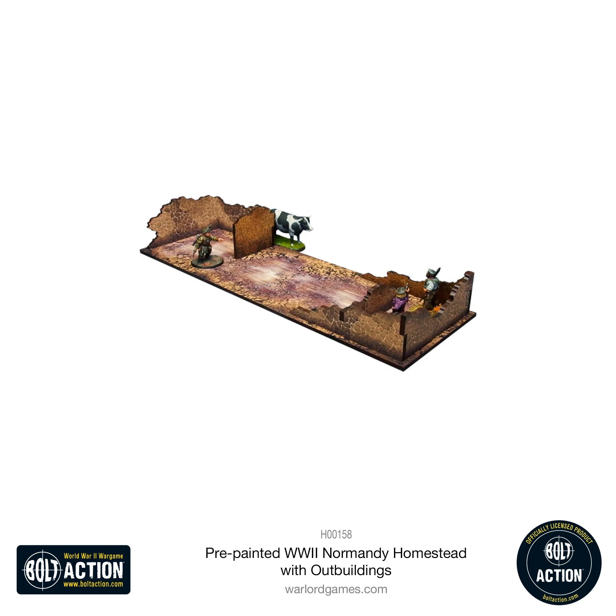 Bolt Action: Pre-painted WWII Normandy Homestead with Outbuildings - Image 10