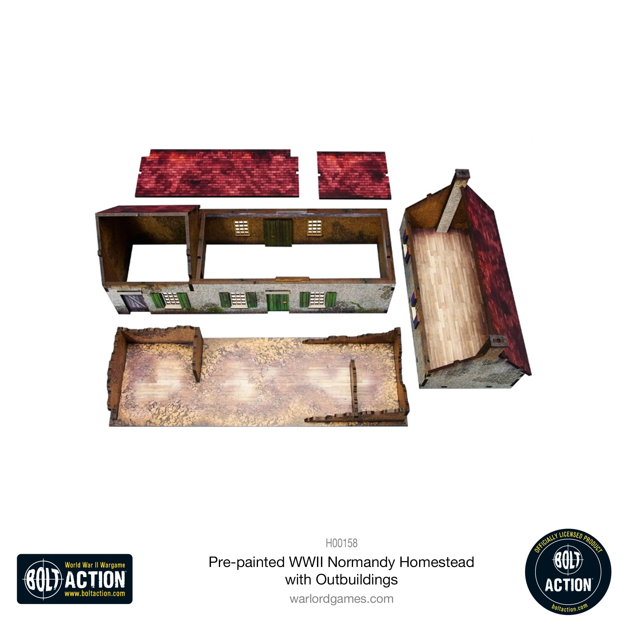 Bolt Action: Pre-painted WWII Normandy Homestead with Outbuildings - Image 11