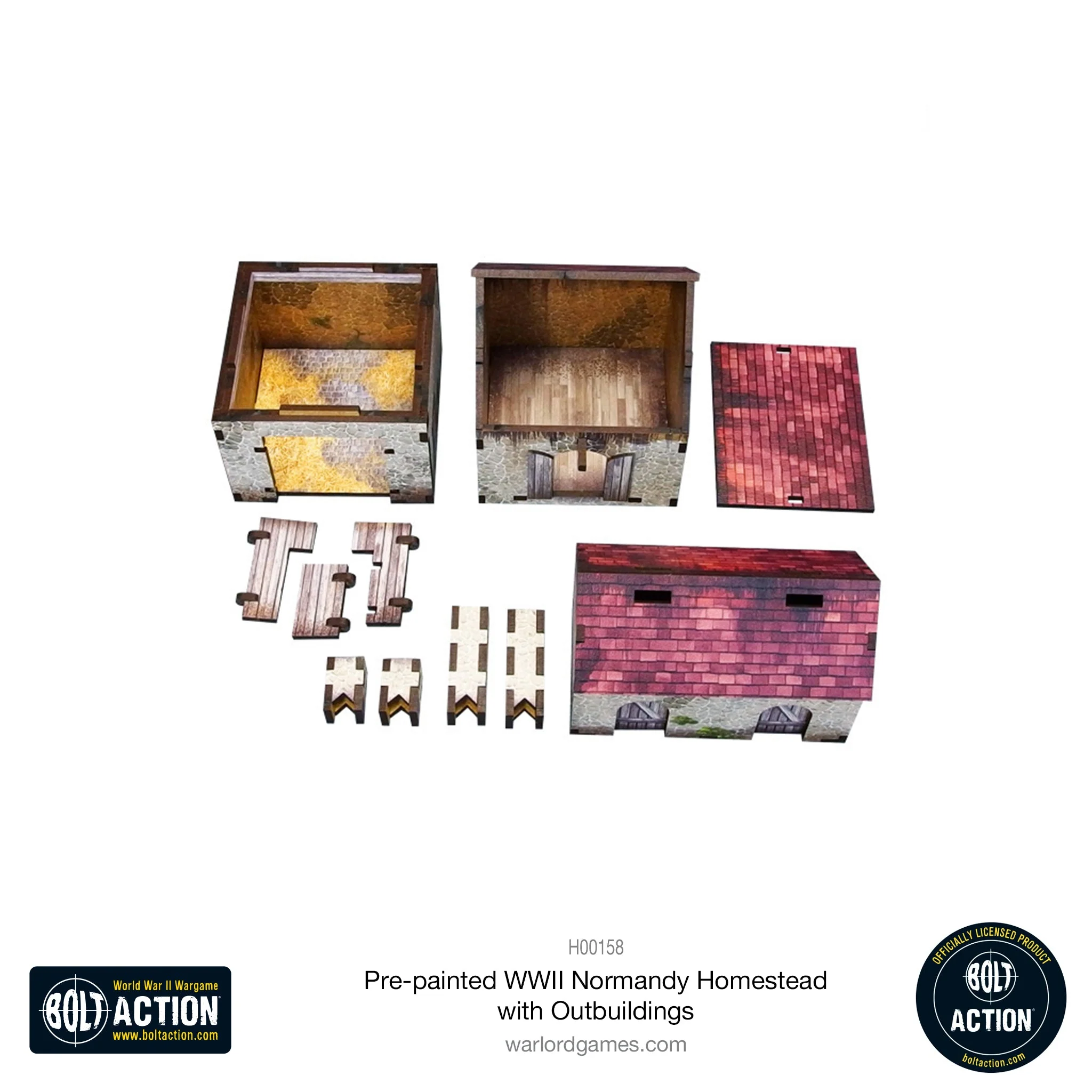 Bolt Action: Pre-painted WWII Normandy Homestead with Outbuildings - Image 13