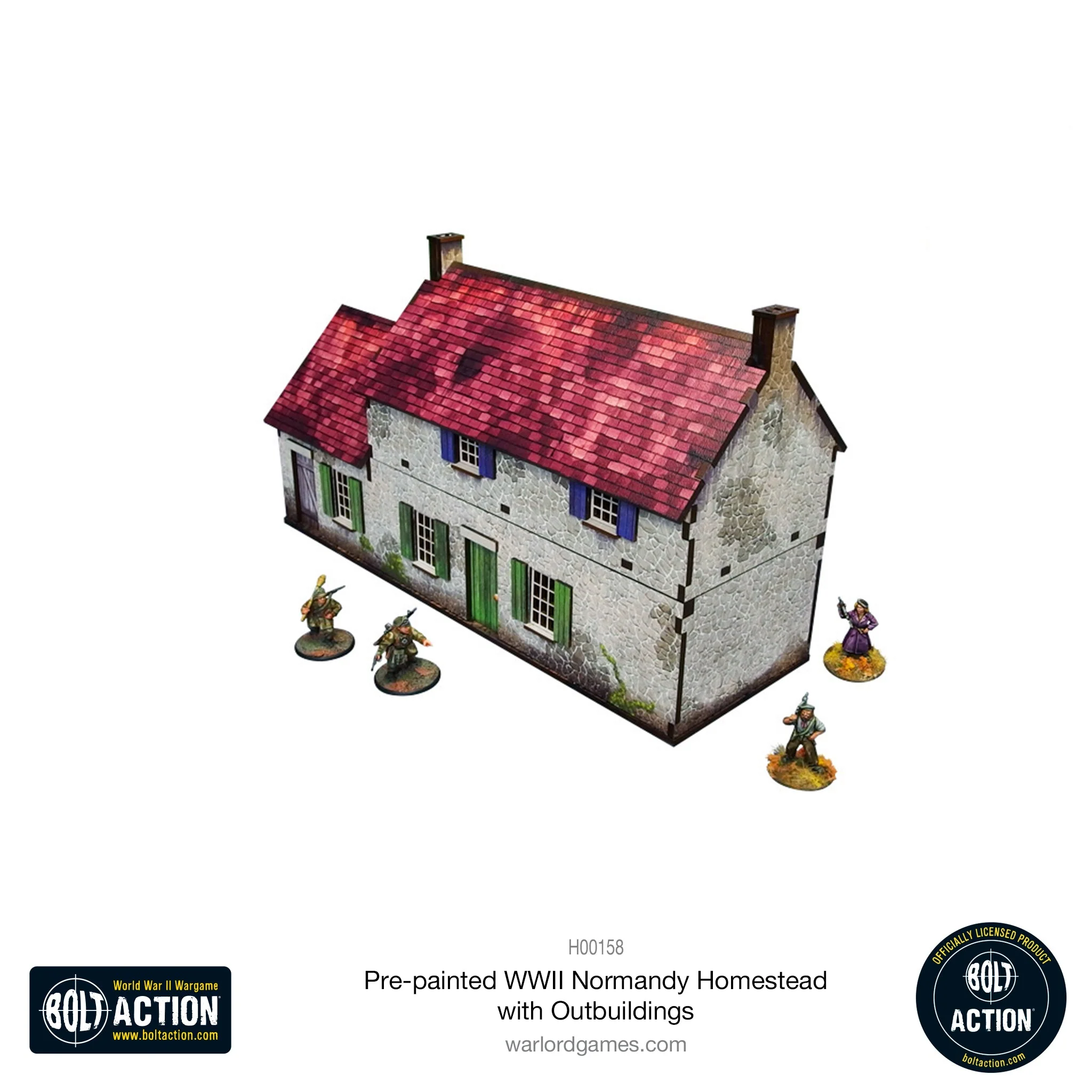 Bolt Action: Pre-painted WWII Normandy Homestead with Outbuildings - Image 2