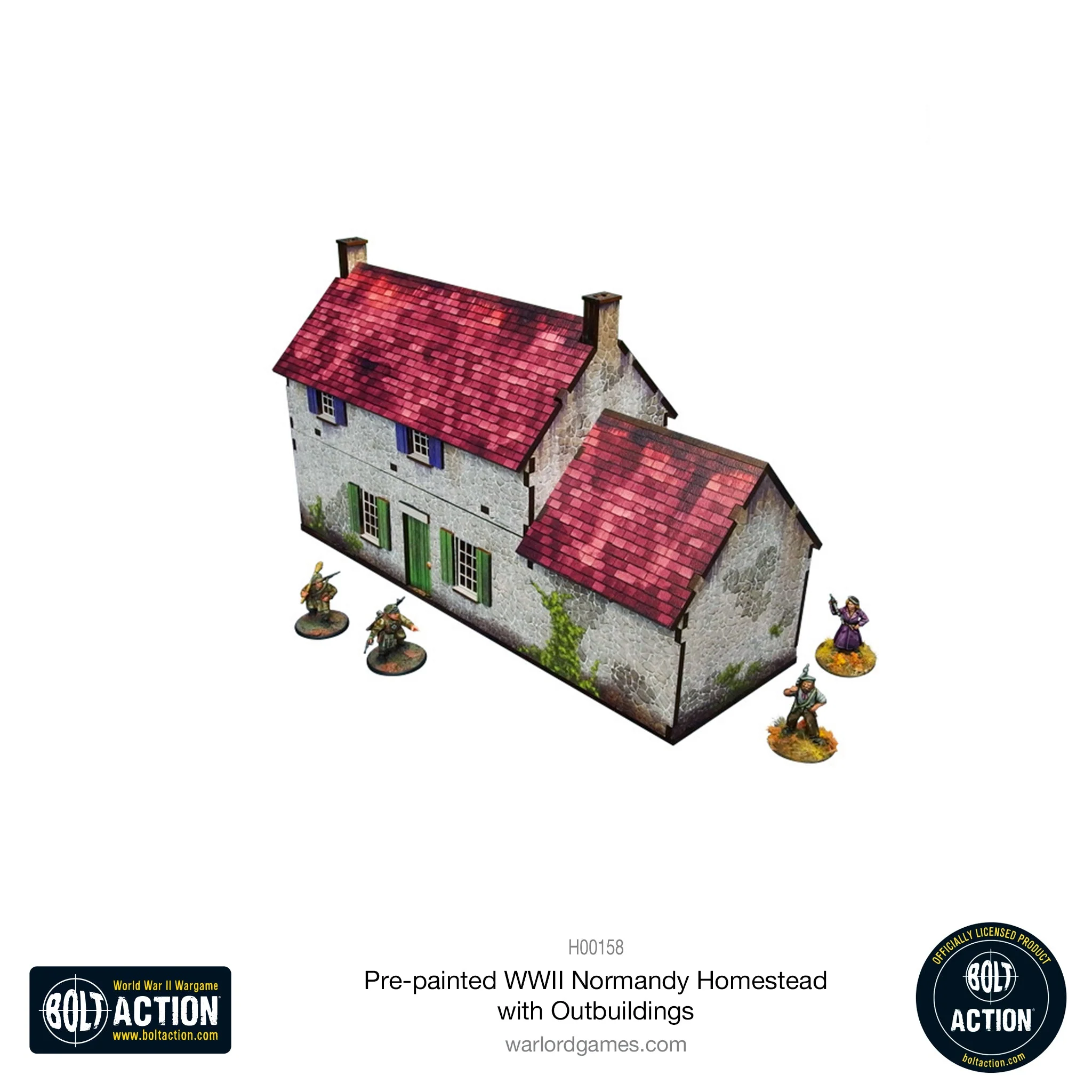 Bolt Action: Pre-painted WWII Normandy Homestead with Outbuildings - Image 3