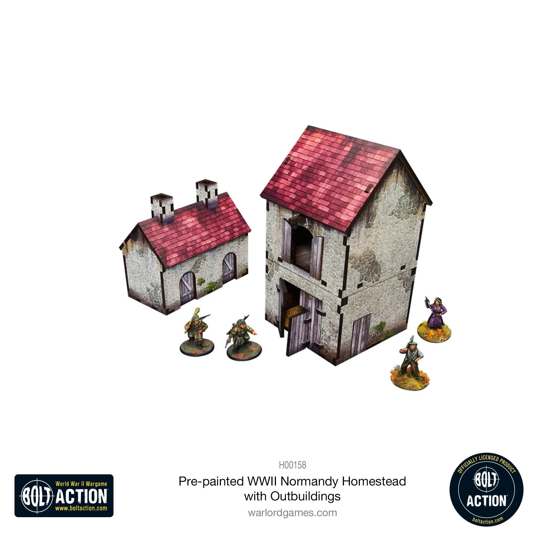 Bolt Action: Pre-painted WWII Normandy Homestead with Outbuildings - Image 4