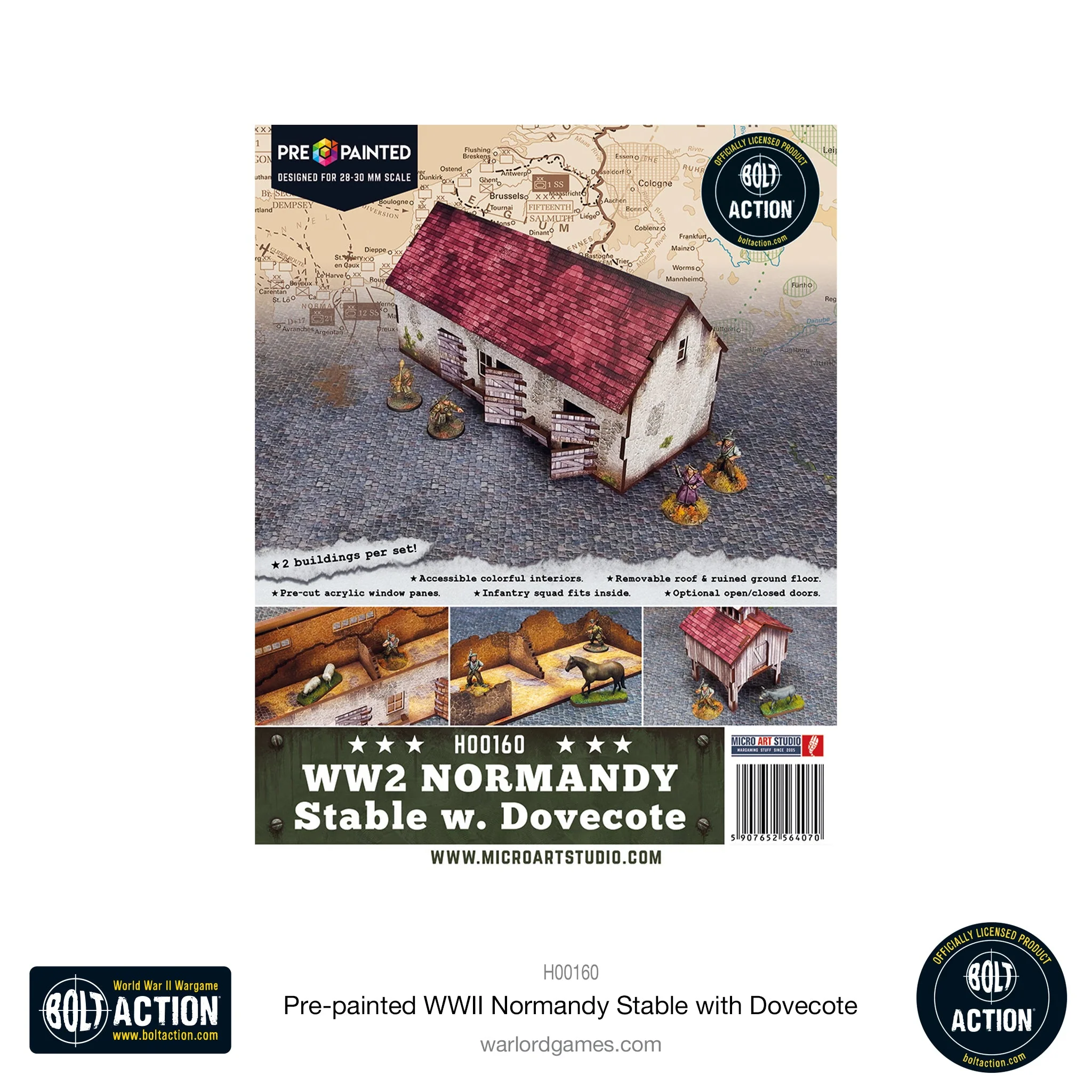 Bolt Action: Pre-painted WWII Normandy Stable with Dovecote - Image 9