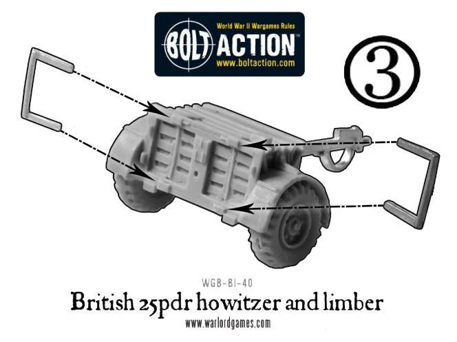British 25 pdr Howitzer & Limber - Image 6