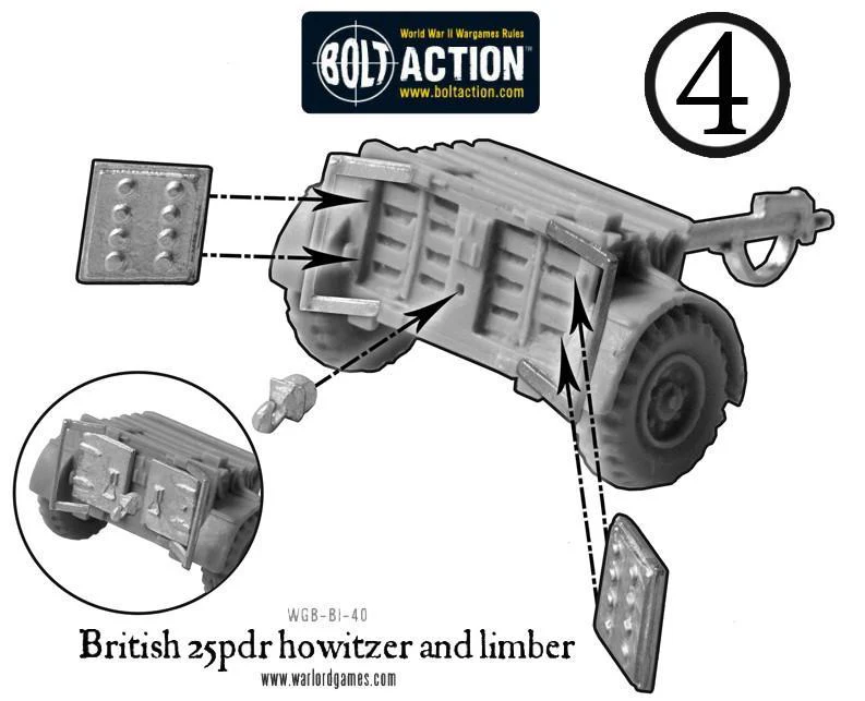 British 25 pdr Howitzer & Limber - Image 7