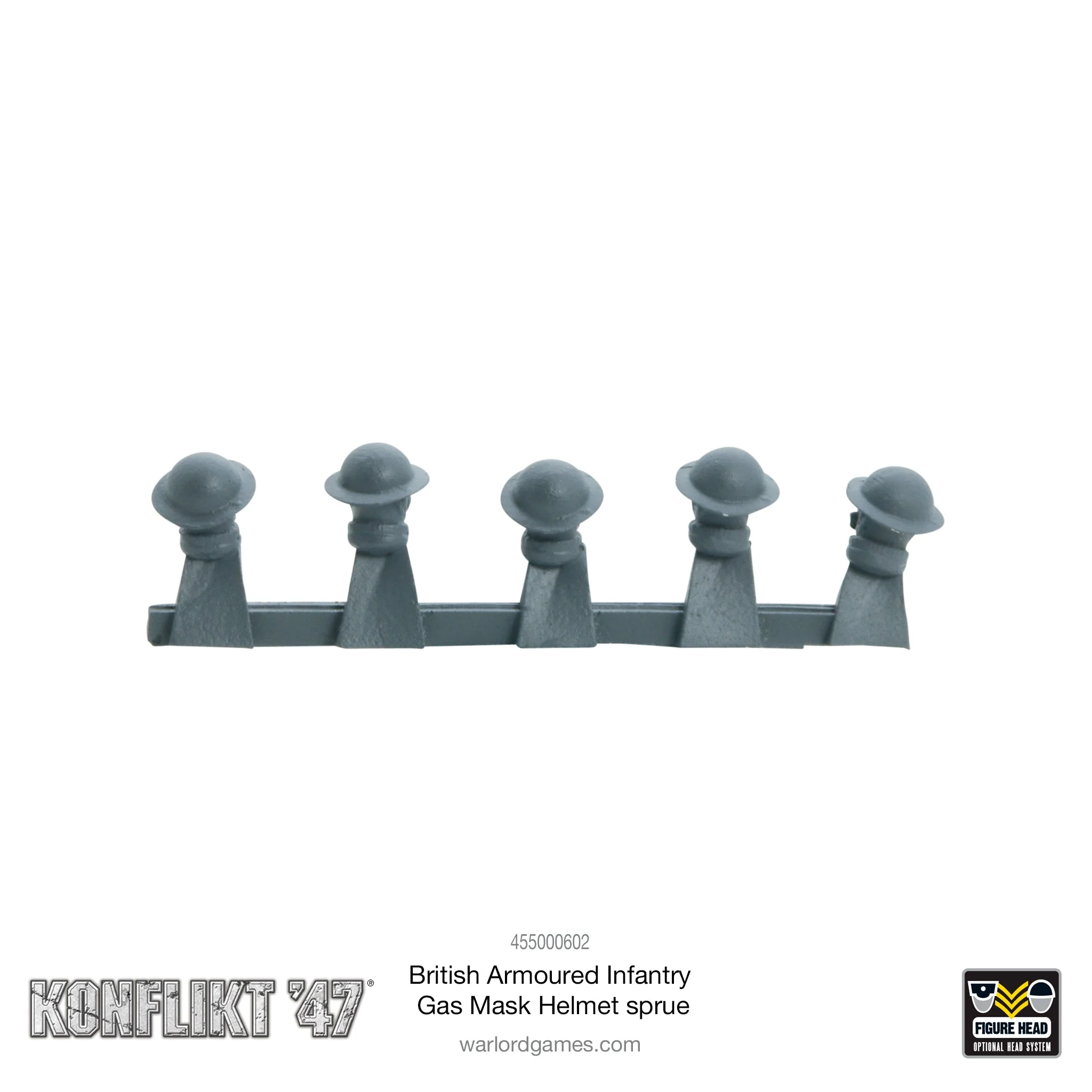 British Armoured Infantry Gas mask helmet sprue - Image 2