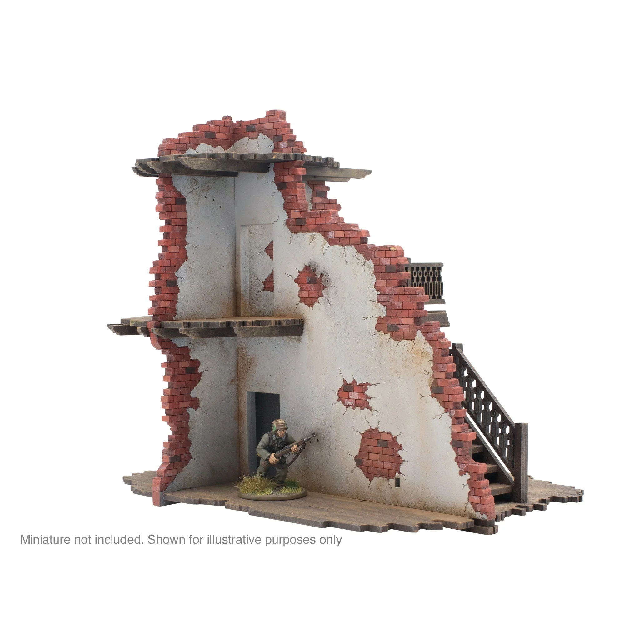 City in Ruins - 2 Storey Building Internal w. Staircase - Image 3