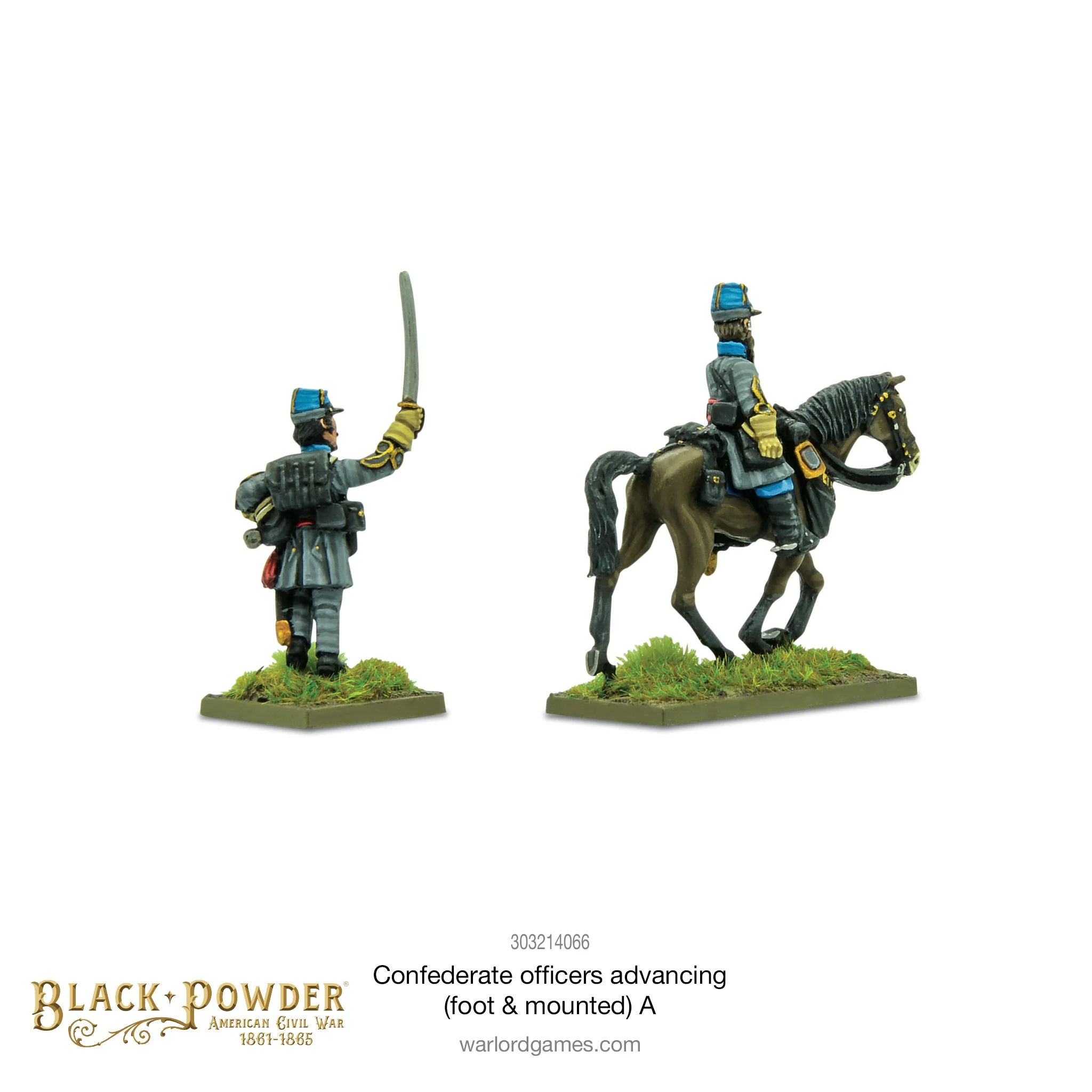 Confederate Officers advancing (foot & mounted) A - Image 2