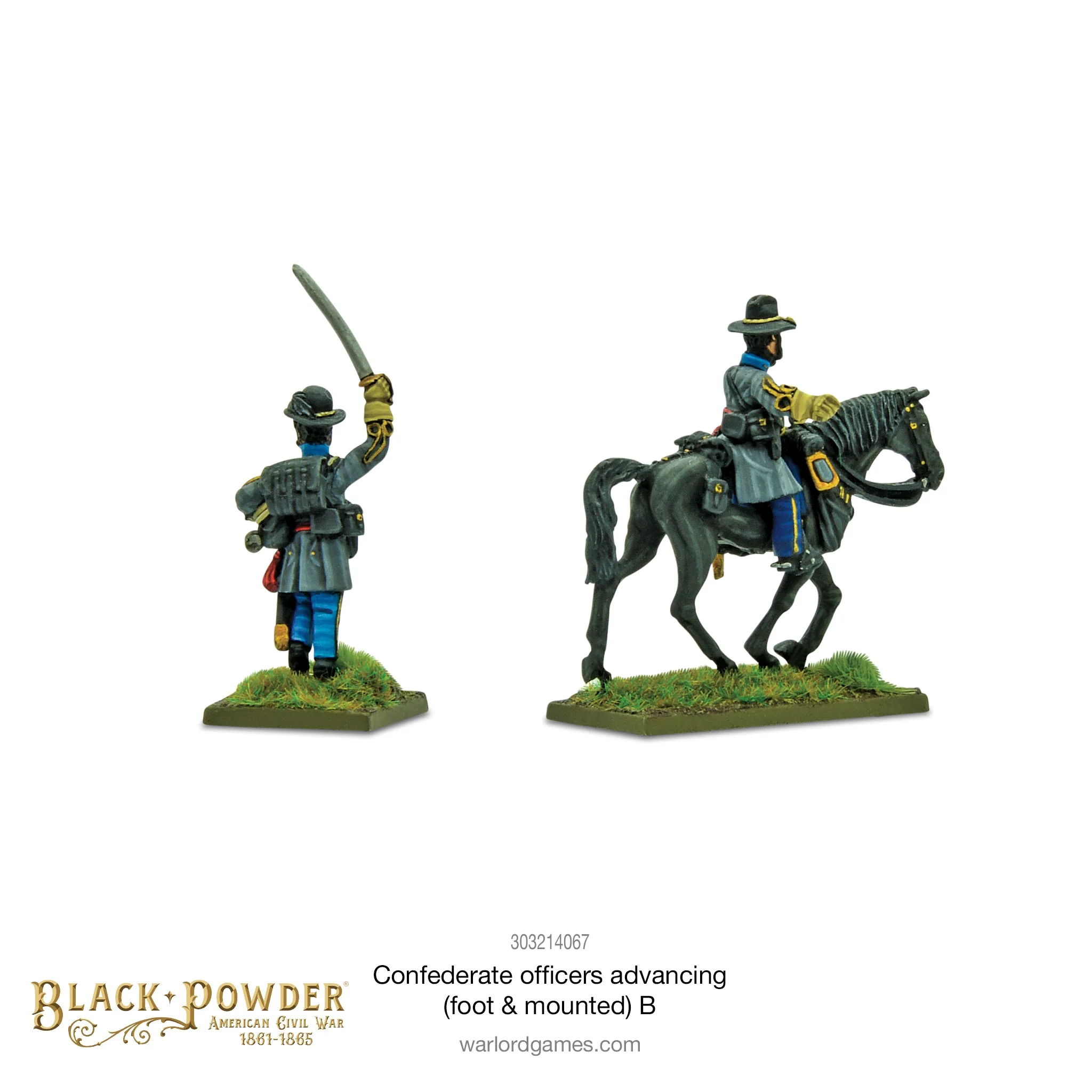 Confederate Officers advancing (foot & mounted) B - Image 2