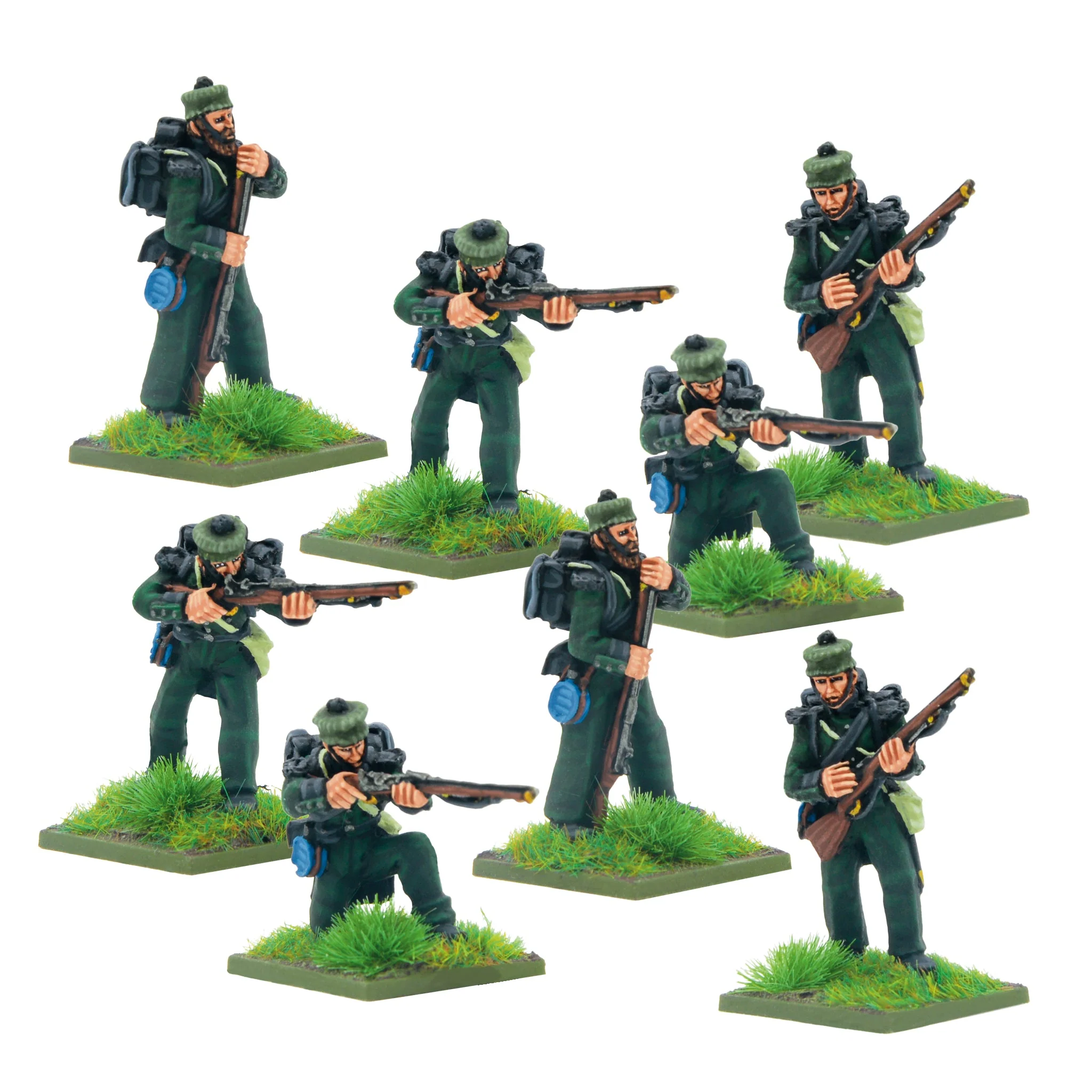 Crimean War British Rifle Brigade in forage caps